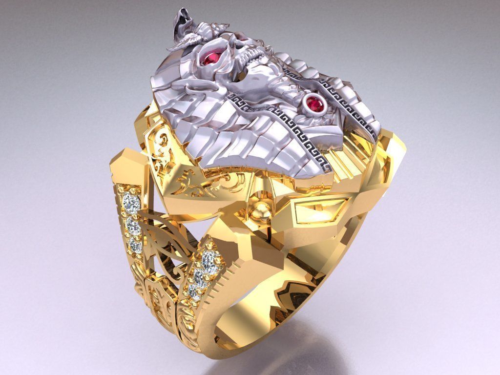 Pharaon Ring - N1443 3D print model_12