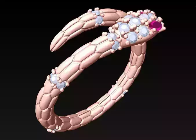 Snake Ring - Diamond Ring - N1445