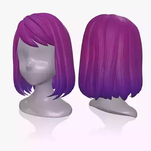 Hair17 Low-poly 3D model