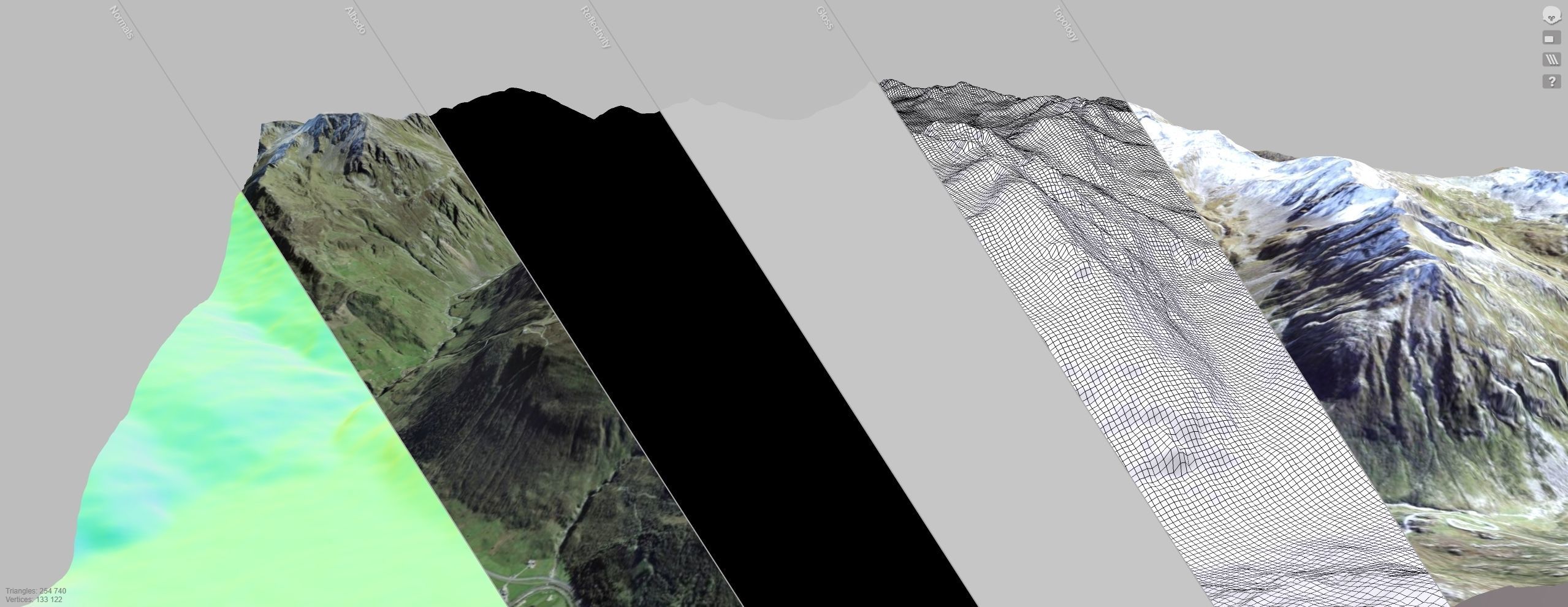 Mountain landscape  Gemsstock Swiss Alps 3D model_12