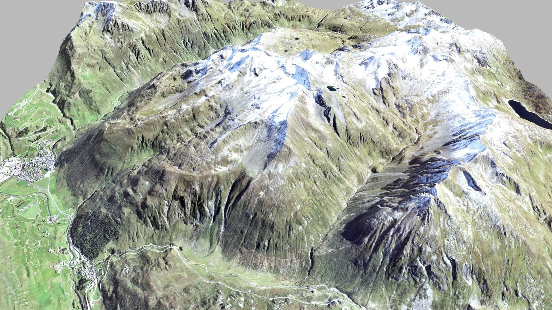 Mountain landscape  Gemsstock Swiss Alps 3D model_5