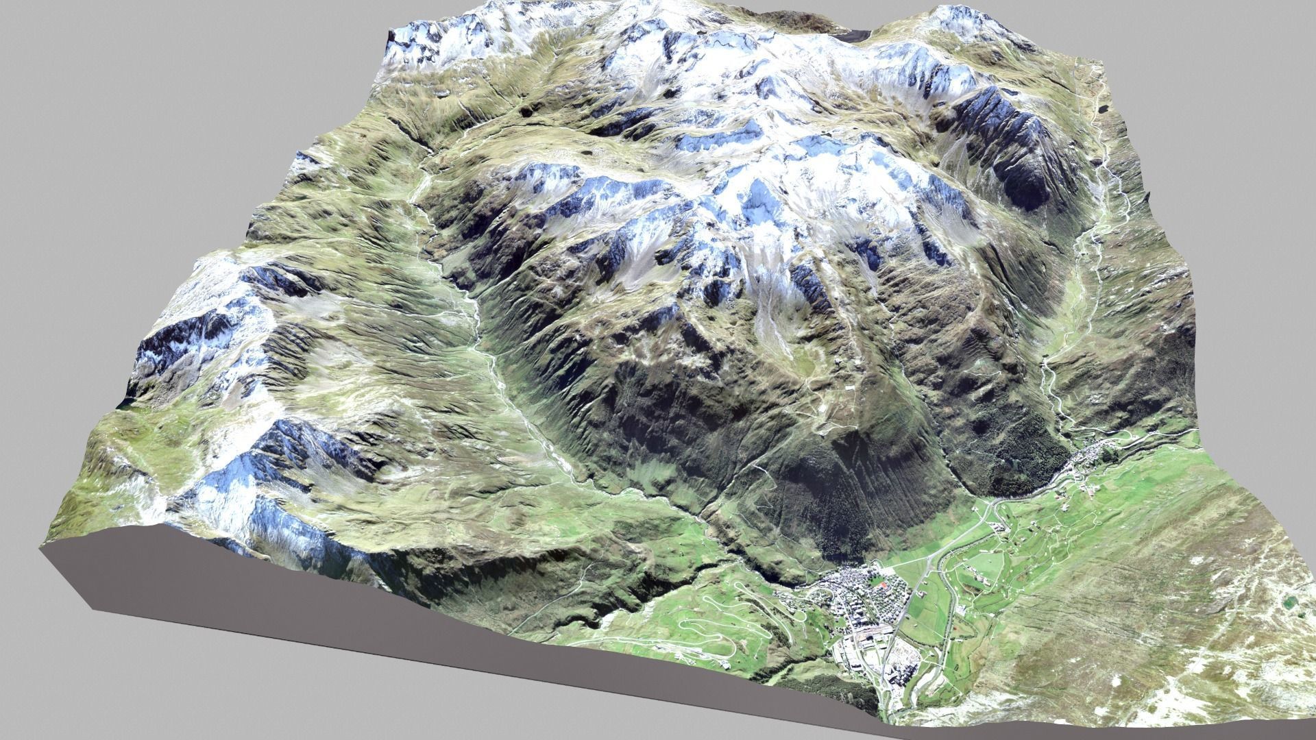 Mountain landscape  Gemsstock Swiss Alps 3D model_2