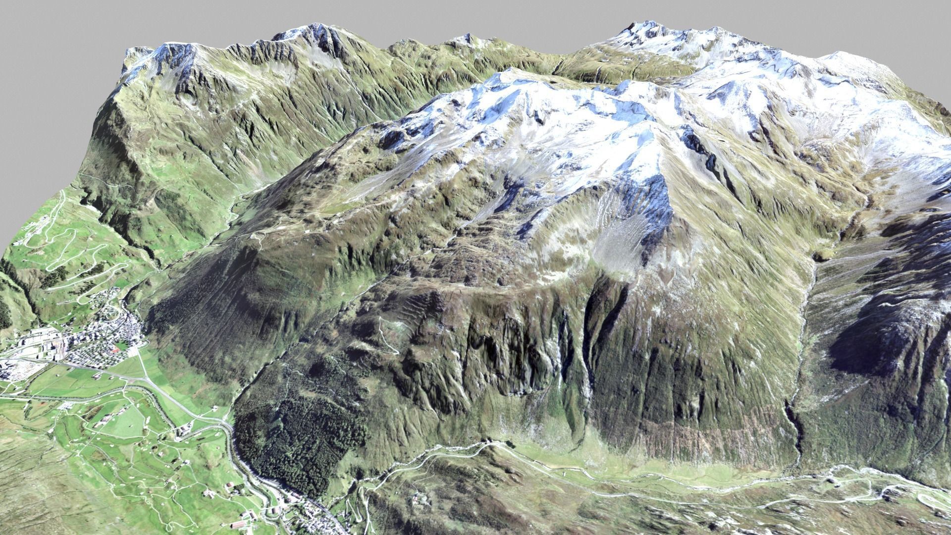 Mountain landscape  Gemsstock Swiss Alps 3D model_8