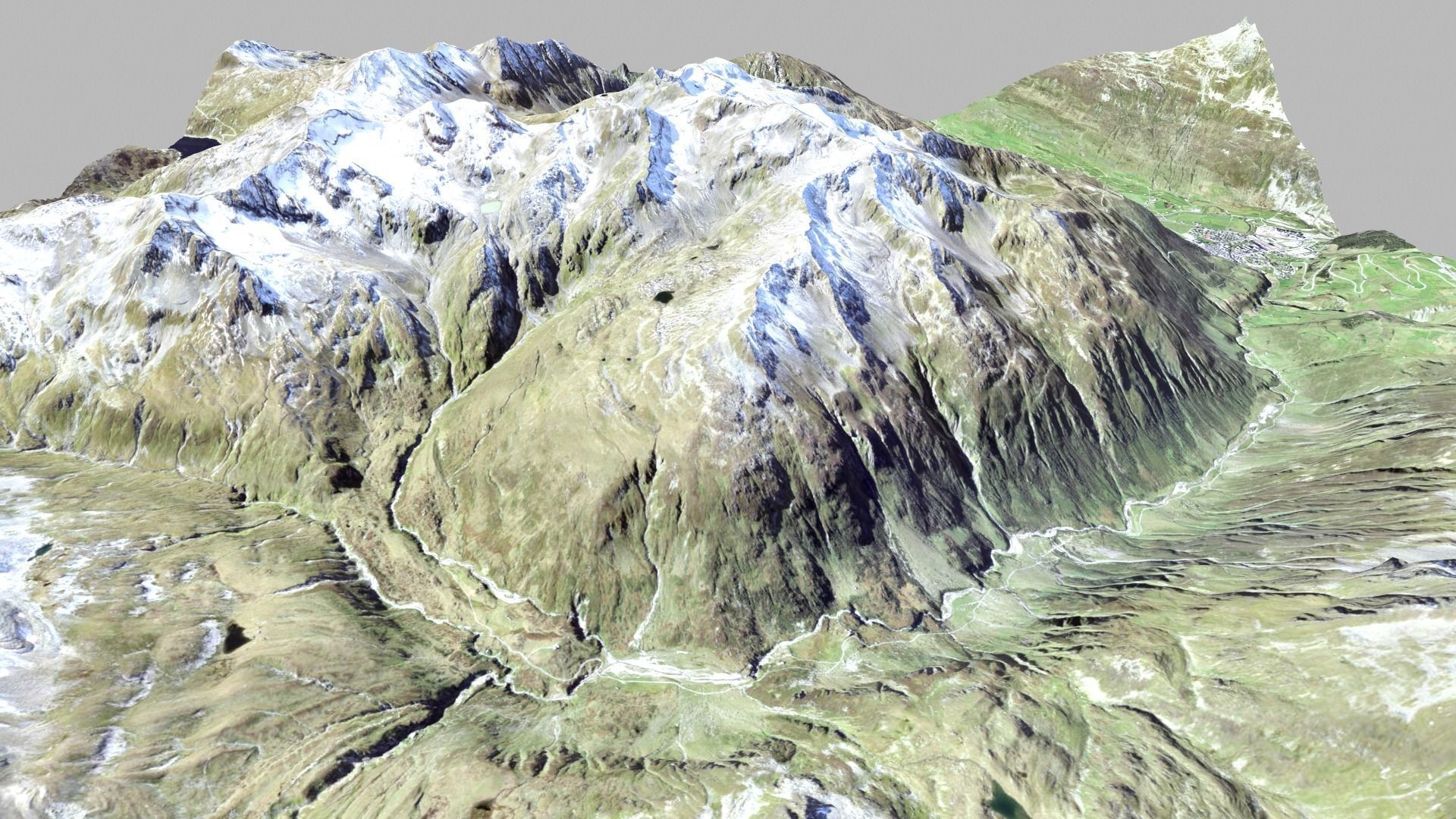Mountain landscape  Gemsstock Swiss Alps 3D model_4