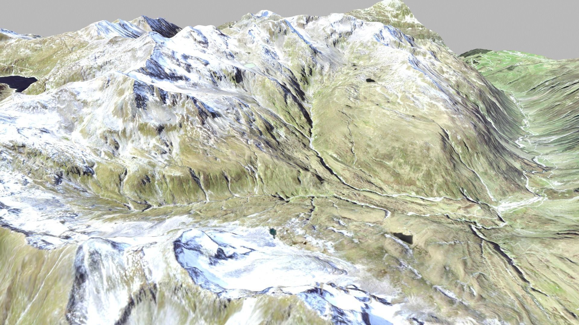 Mountain landscape  Gemsstock Swiss Alps 3D model_6