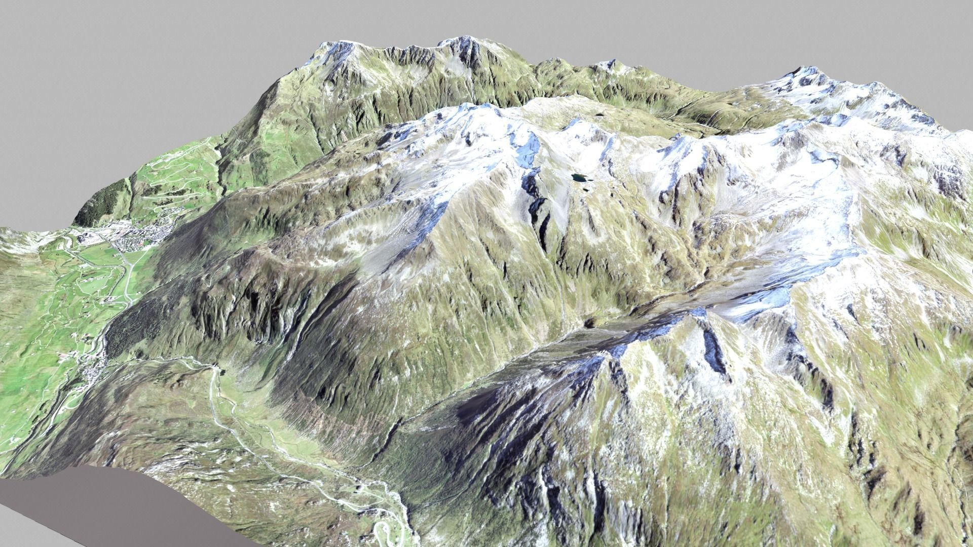 Mountain landscape  Gemsstock Swiss Alps 3D model_9