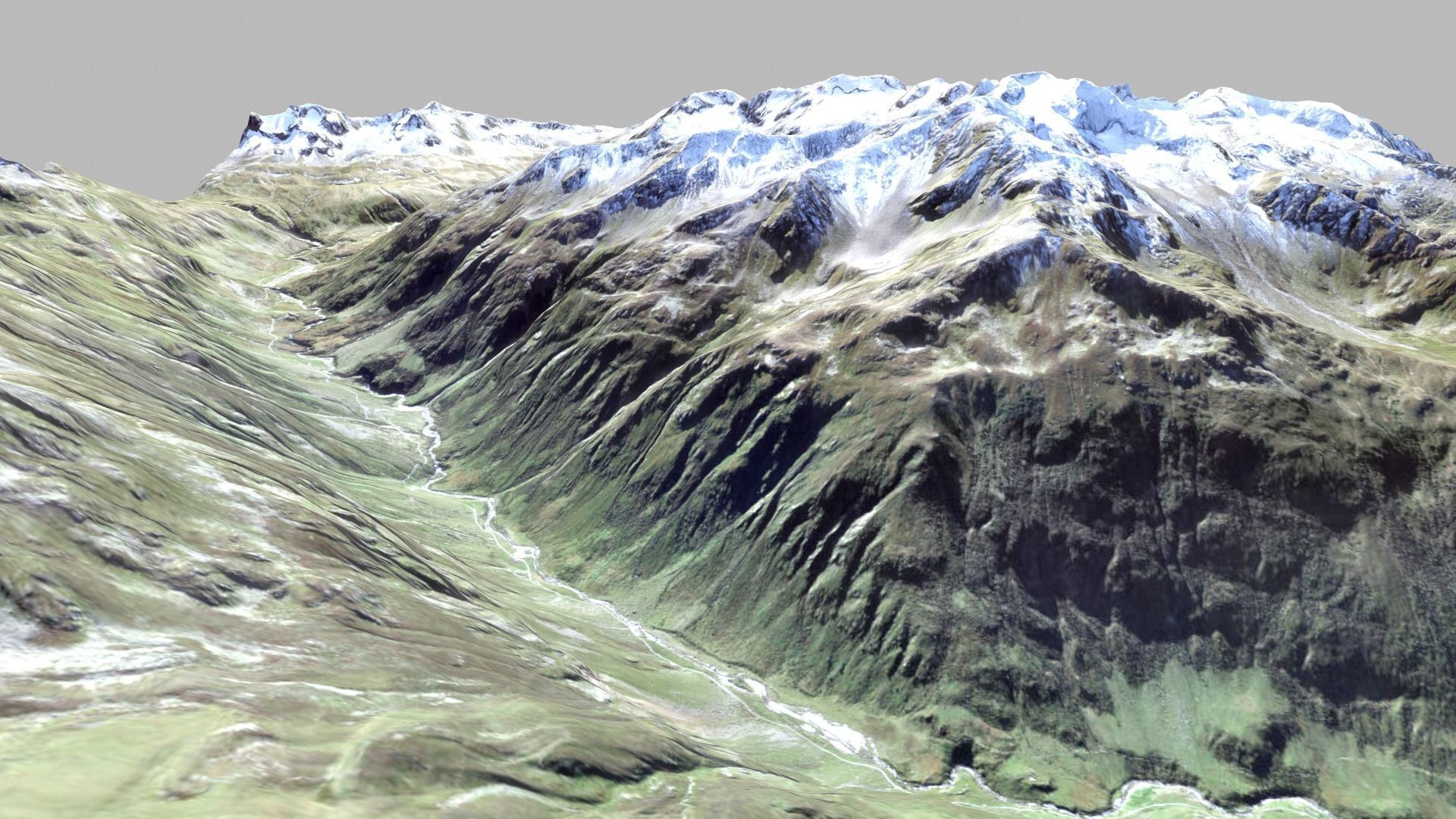 Mountain landscape  Gemsstock Swiss Alps 3D model_7