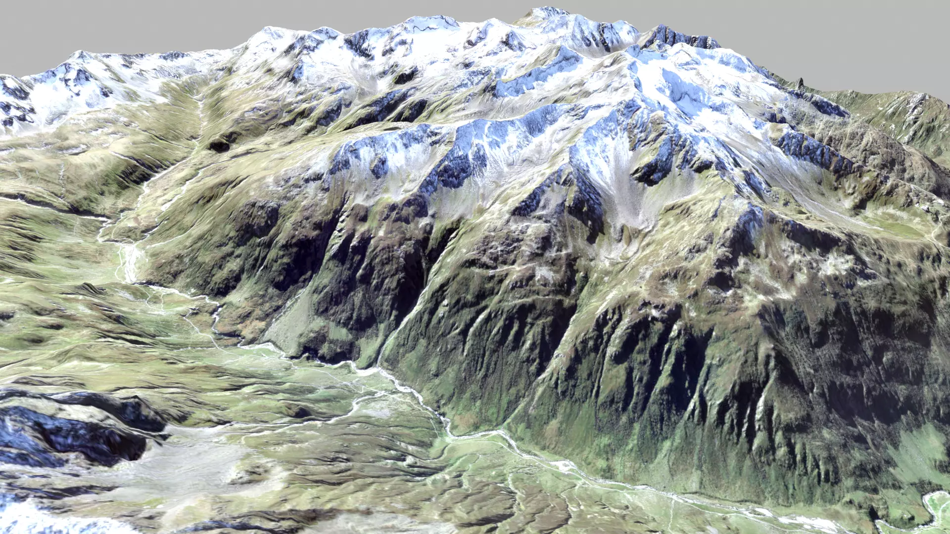 Mountain landscape  Gemsstock Swiss Alps 3D model_0