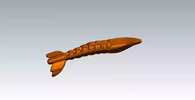 SHRIMP 95MM LURE SHRIMP STL AND STEP FILES