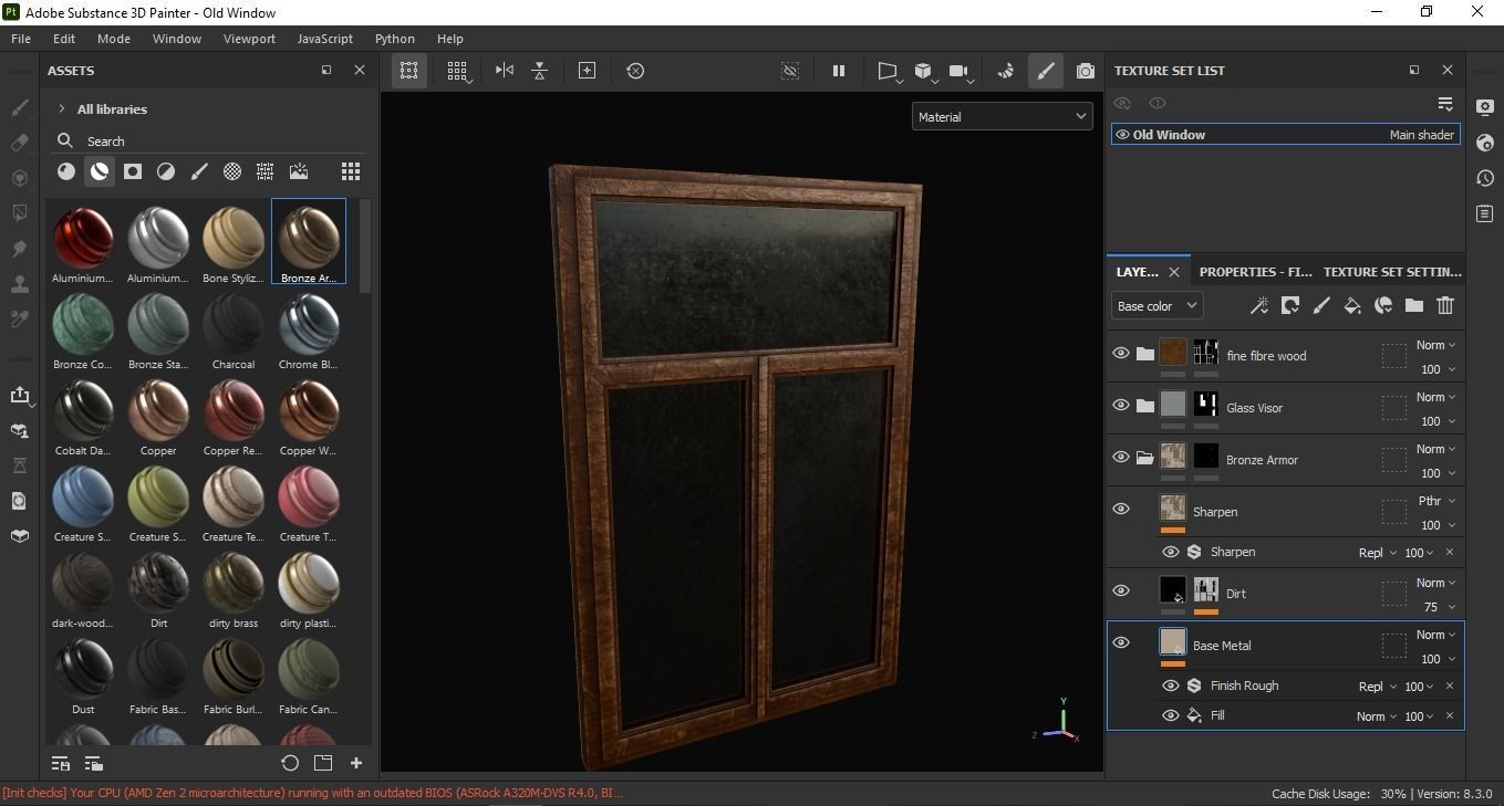 Old Window 3D Model Low-poly 3D model_7
