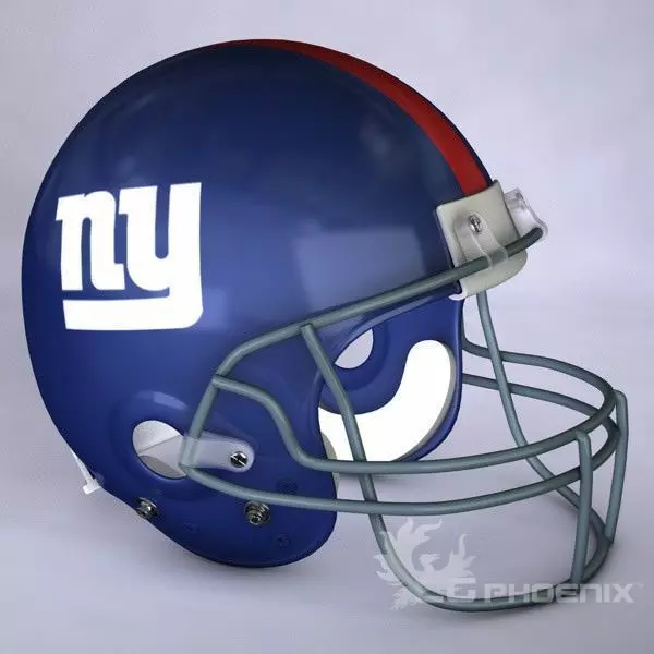 New York Giants official game helmet 3D model
