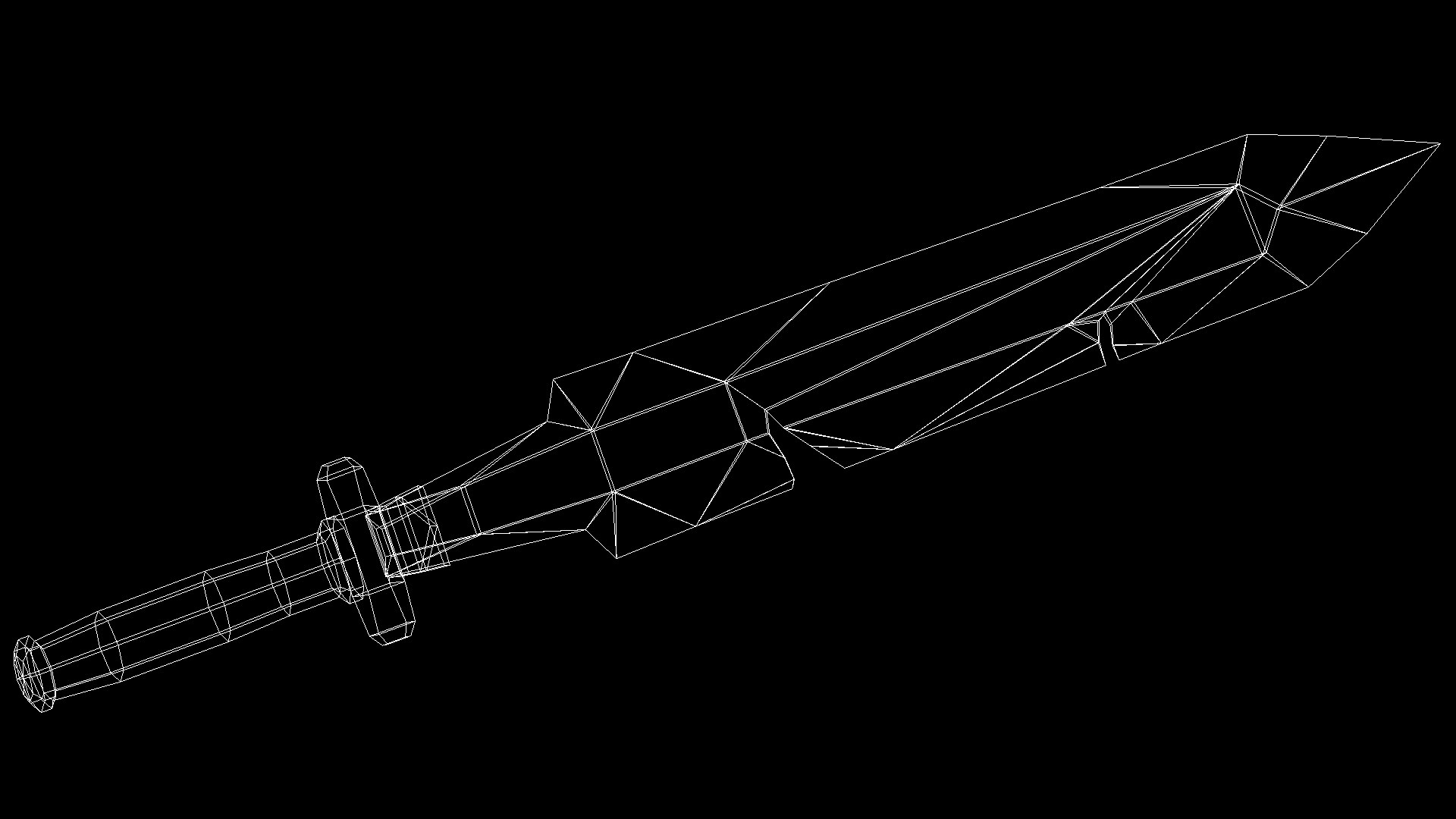 Sword Low-poly 3D model_4