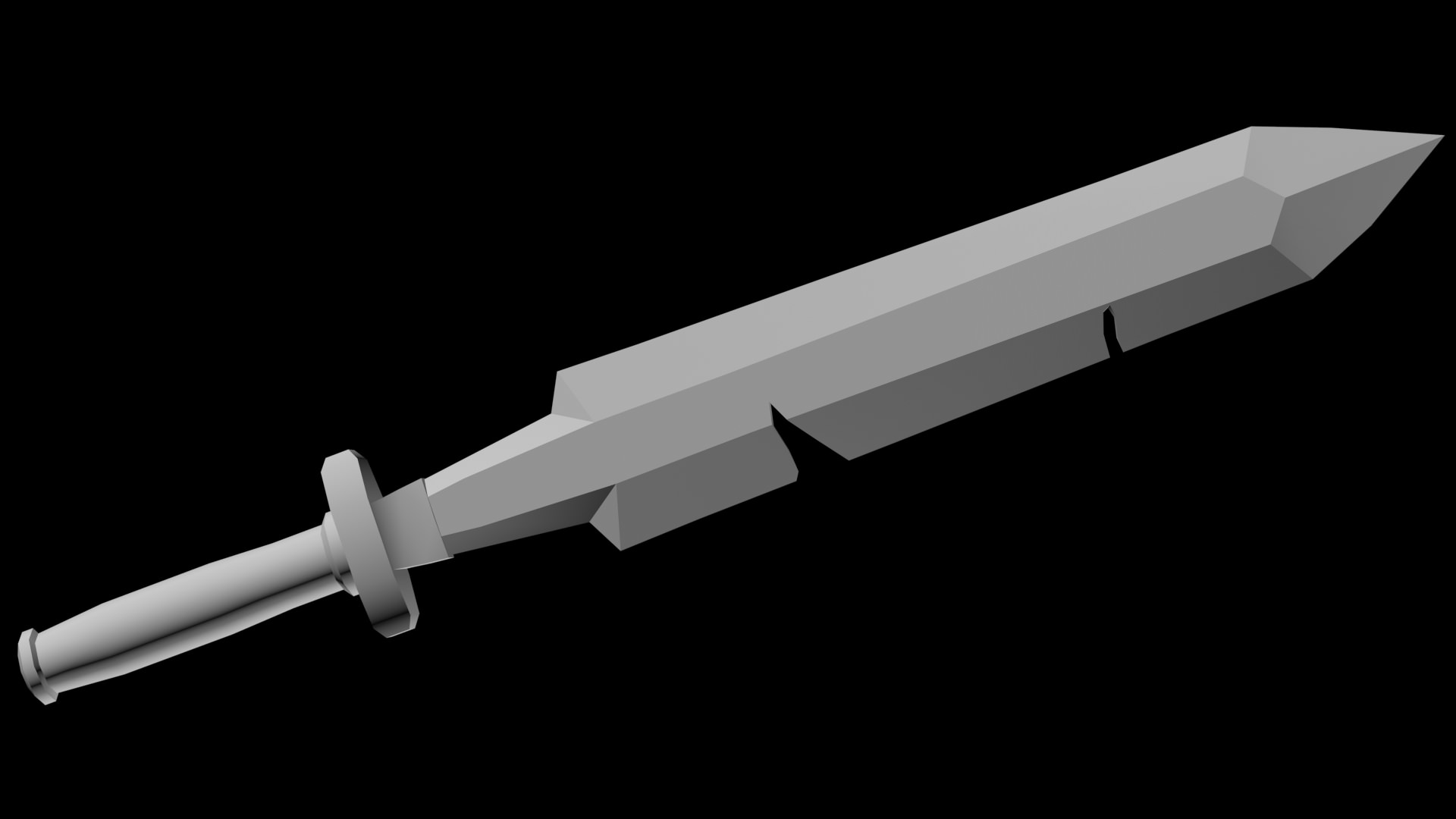 Sword Low-poly 3D model_5