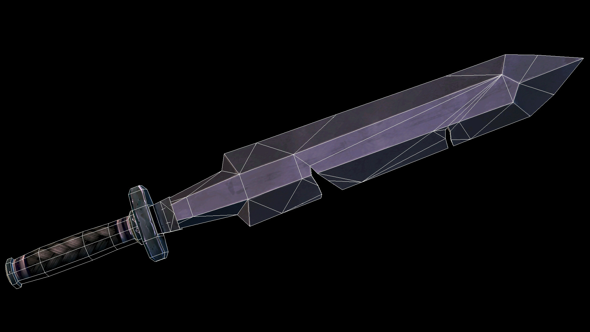 Sword Low-poly 3D model_3