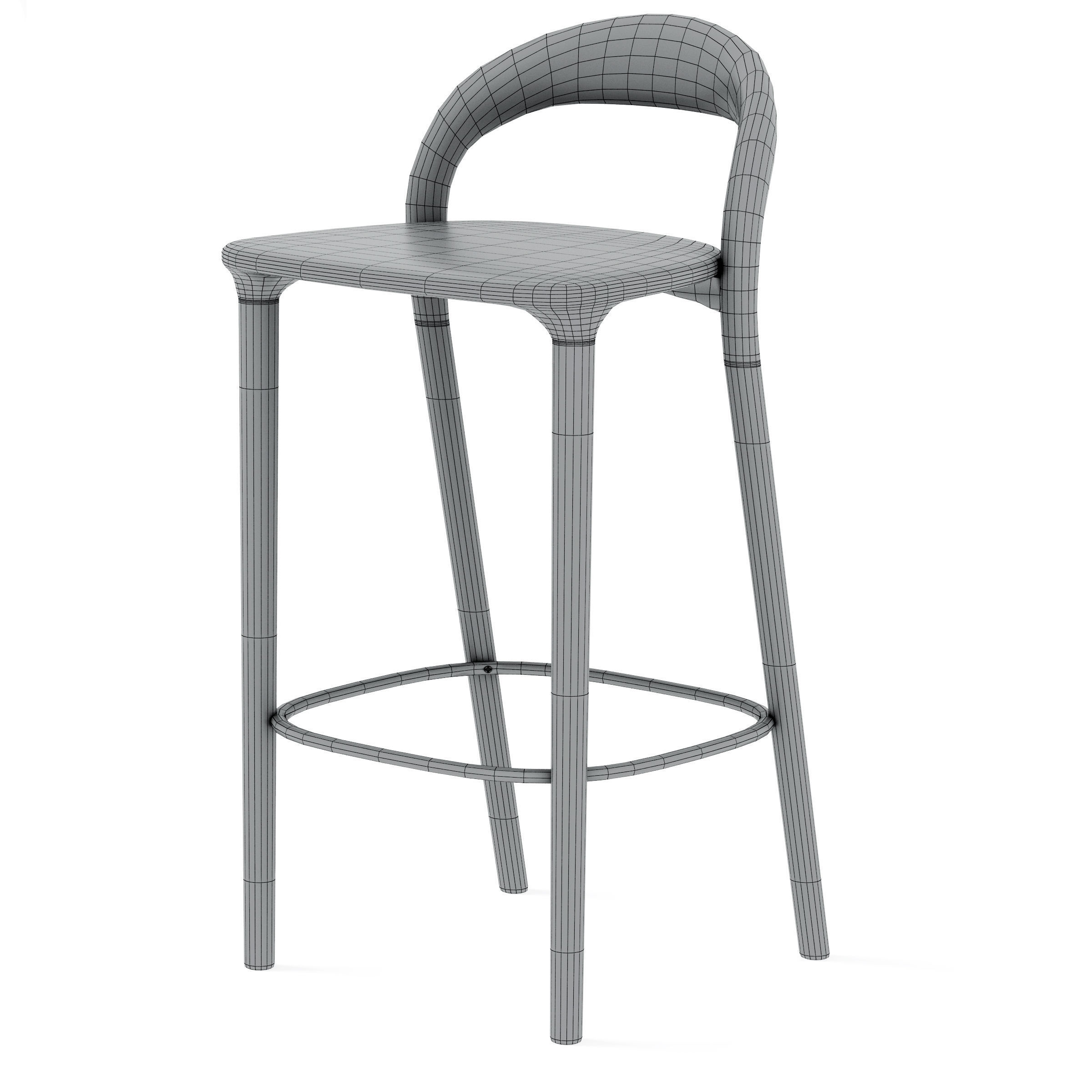 Bar stool Lugano 3D model_3