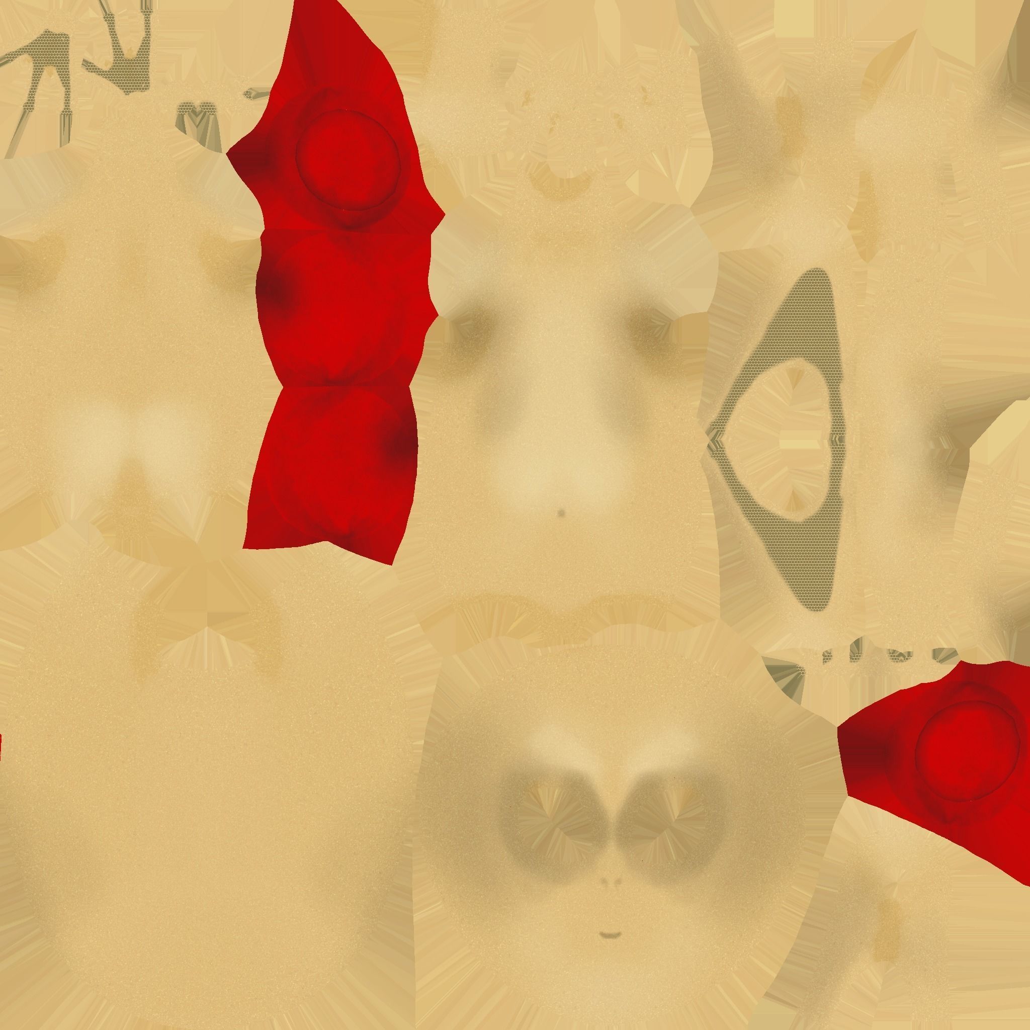 Cute Alien A03 Beige Red - Simple - Character Design Low-poly 3D model_22