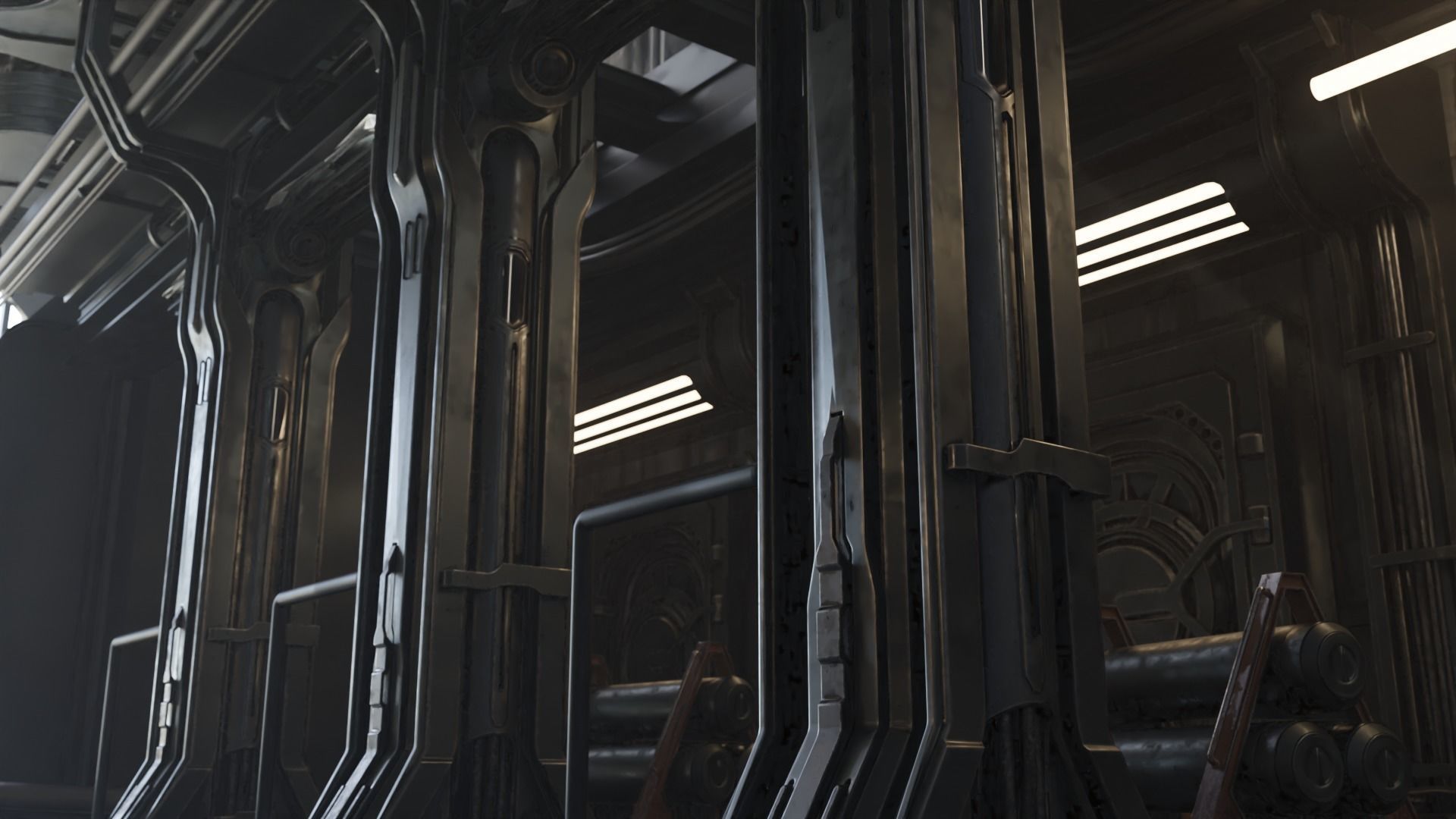 The Industrial Sci-Fi Corridor 3D model_2