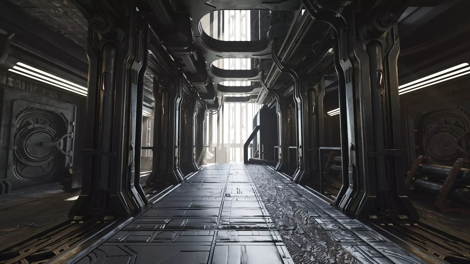 The Industrial Sci-Fi Corridor 3D model_0