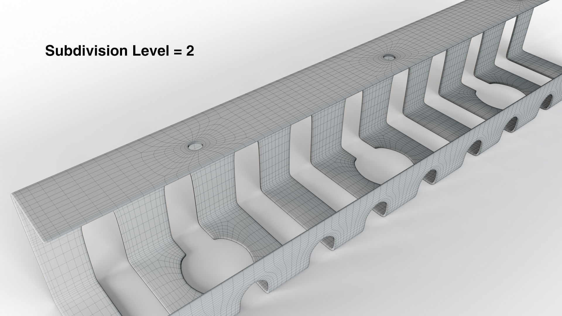 Desk Cable Duct Low-poly 3D model_5