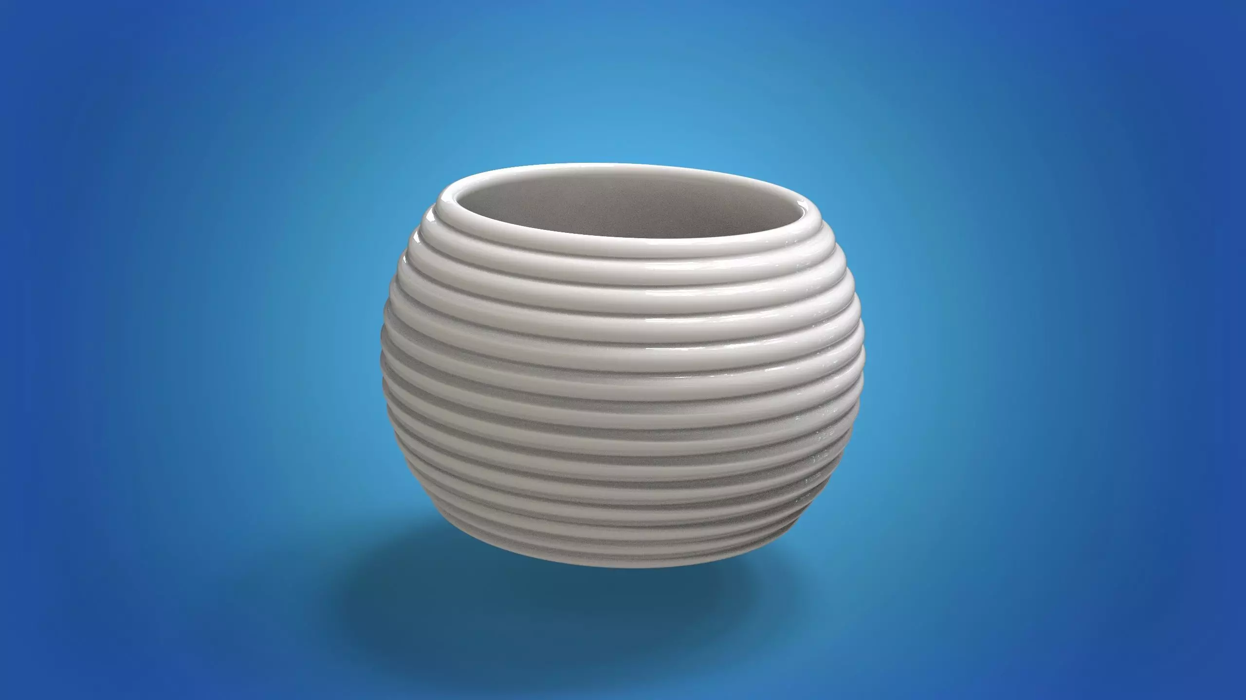 Ripple planter rounded vase flower pot stl model for 3D printing 3D print model_0