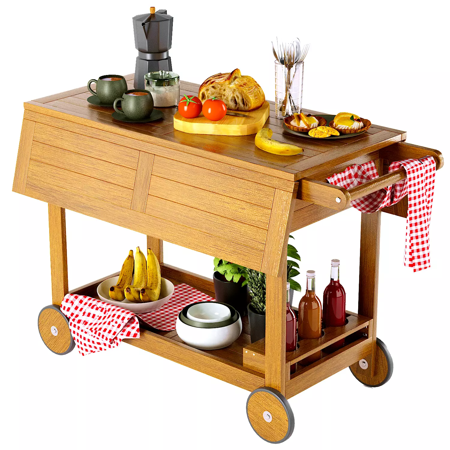 Multifunctional serving table Garden La redoute 3D model_0