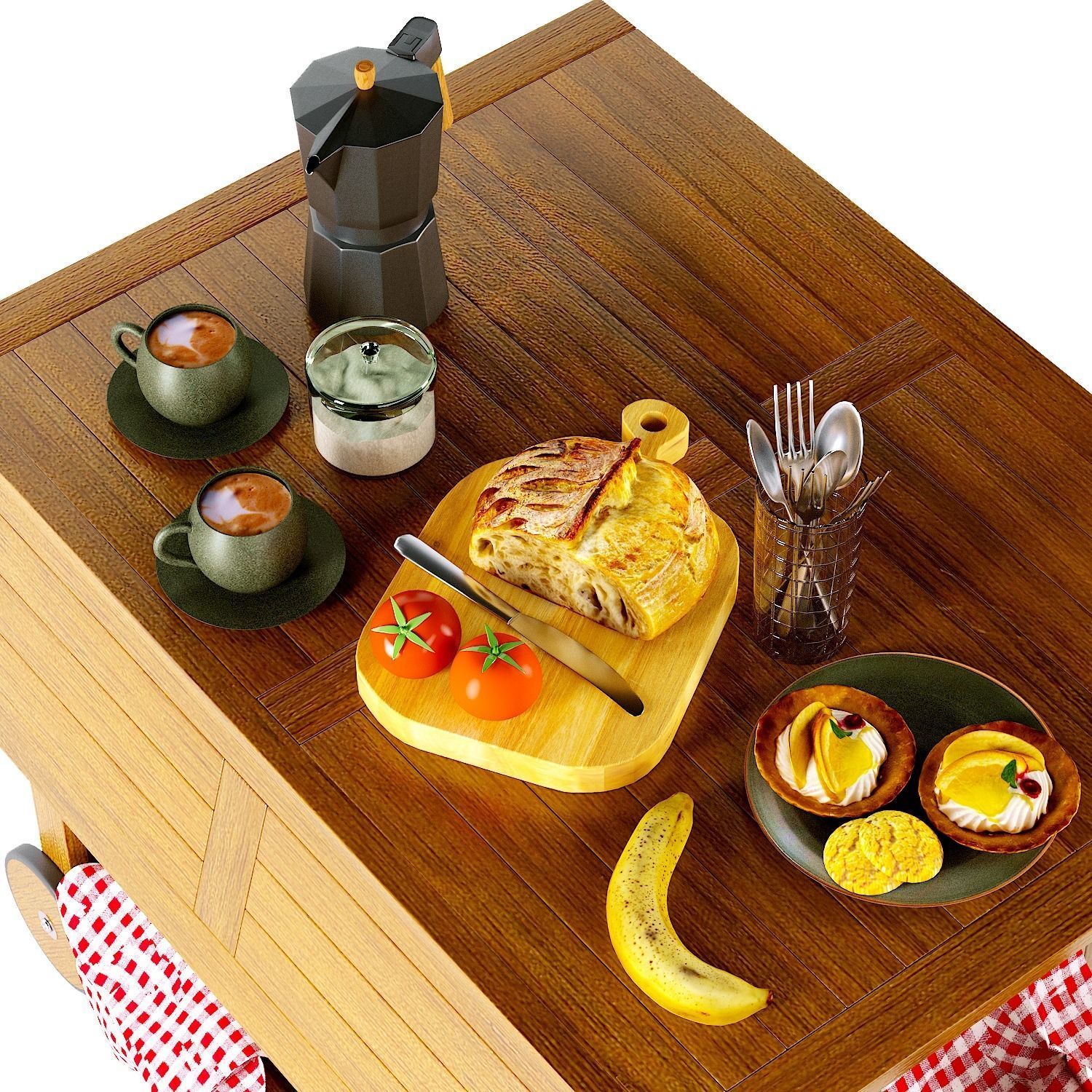 Multifunctional serving table Garden La redoute 3D model_7