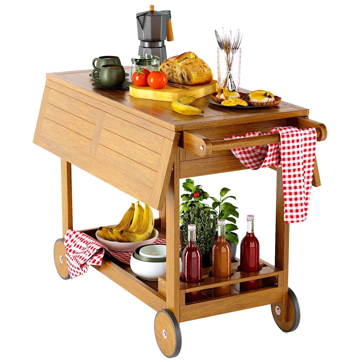 Multifunctional serving table Garden La redoute 3D model_1