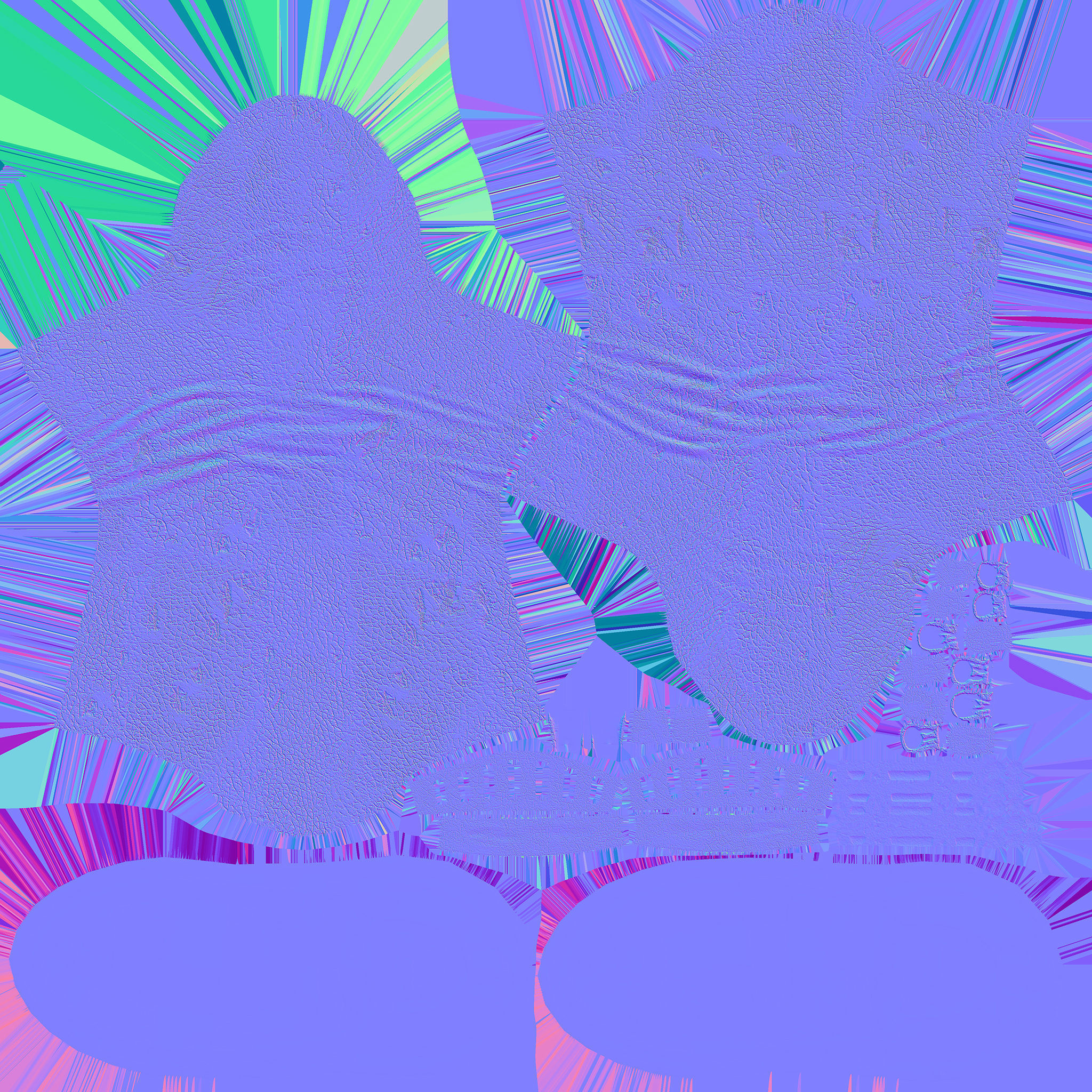 Female Brown Leather Steampunk Cosplay Calf Boots Low-poly 3D model_10