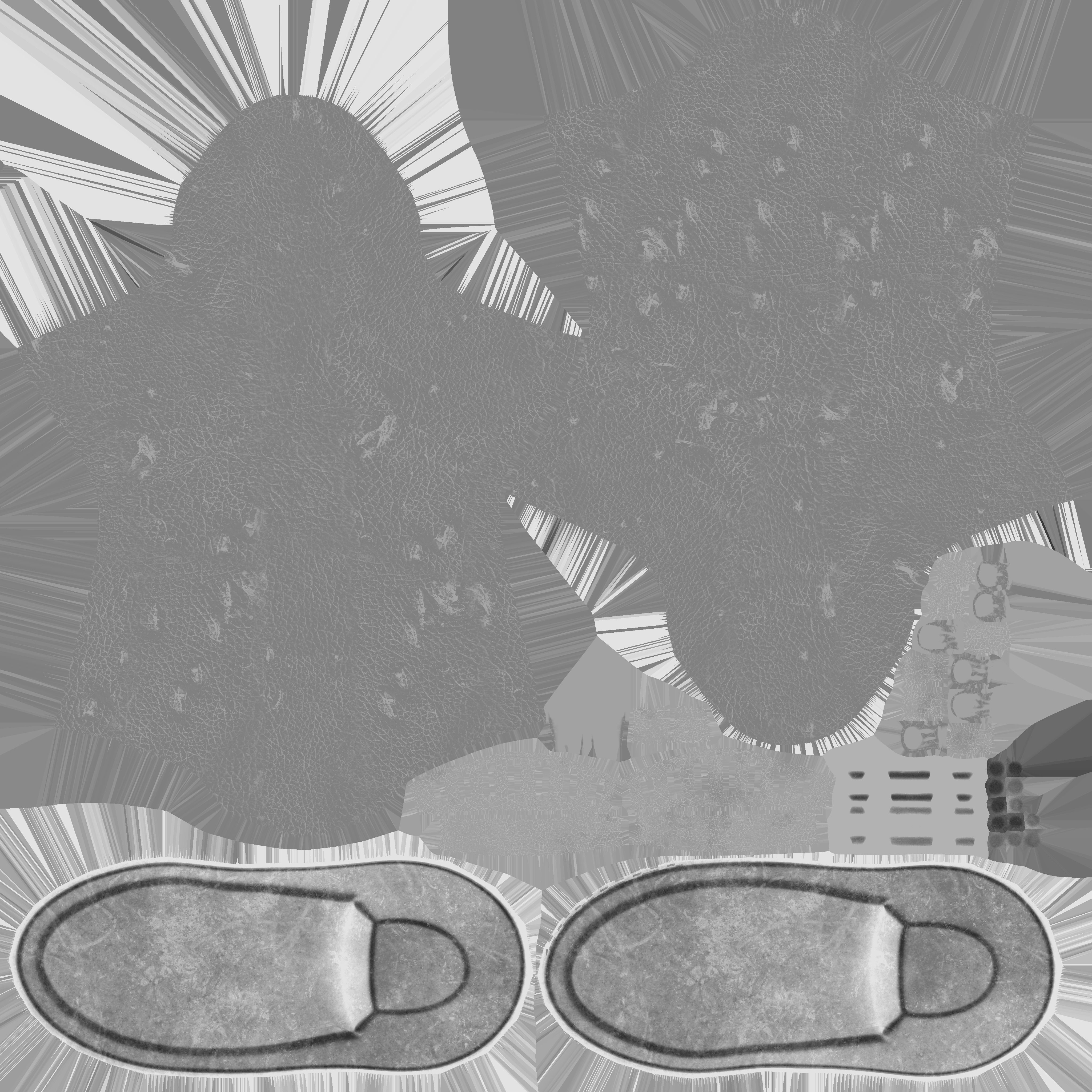 Female Brown Leather Steampunk Cosplay Calf Boots Low-poly 3D model_12