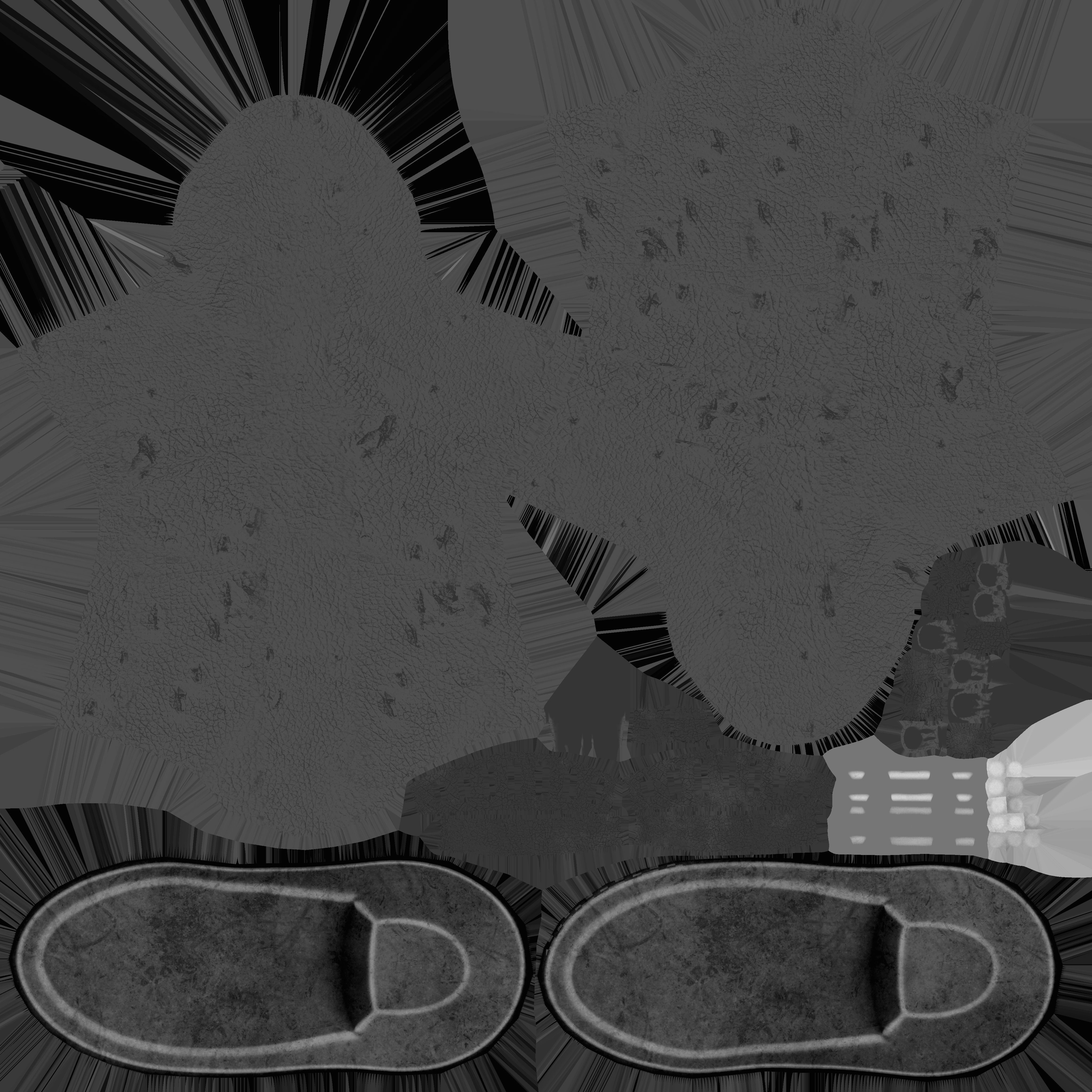 Female Brown Leather Steampunk Cosplay Calf Boots Low-poly 3D model_11