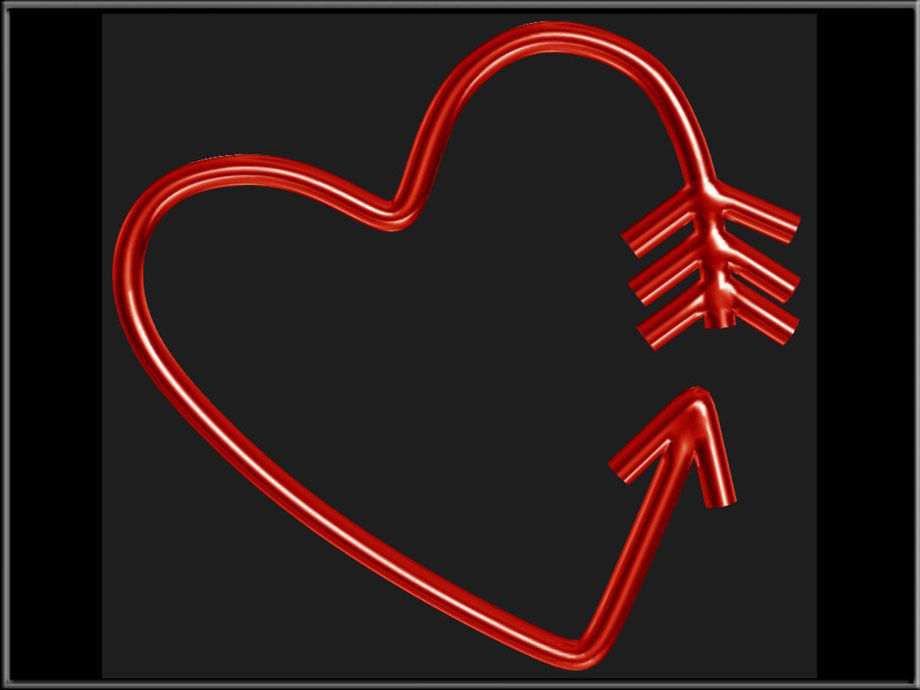 HEART ARROW 01 Low-poly 3D model_1