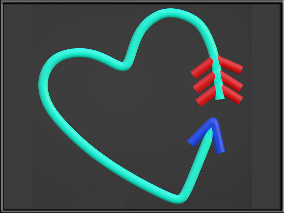 HEART ARROW 01 Low-poly 3D model_6