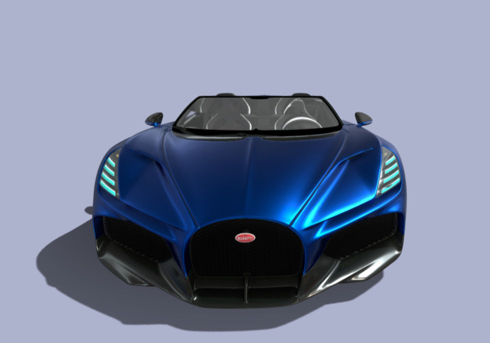 Bugatti mistral 3D model_4
