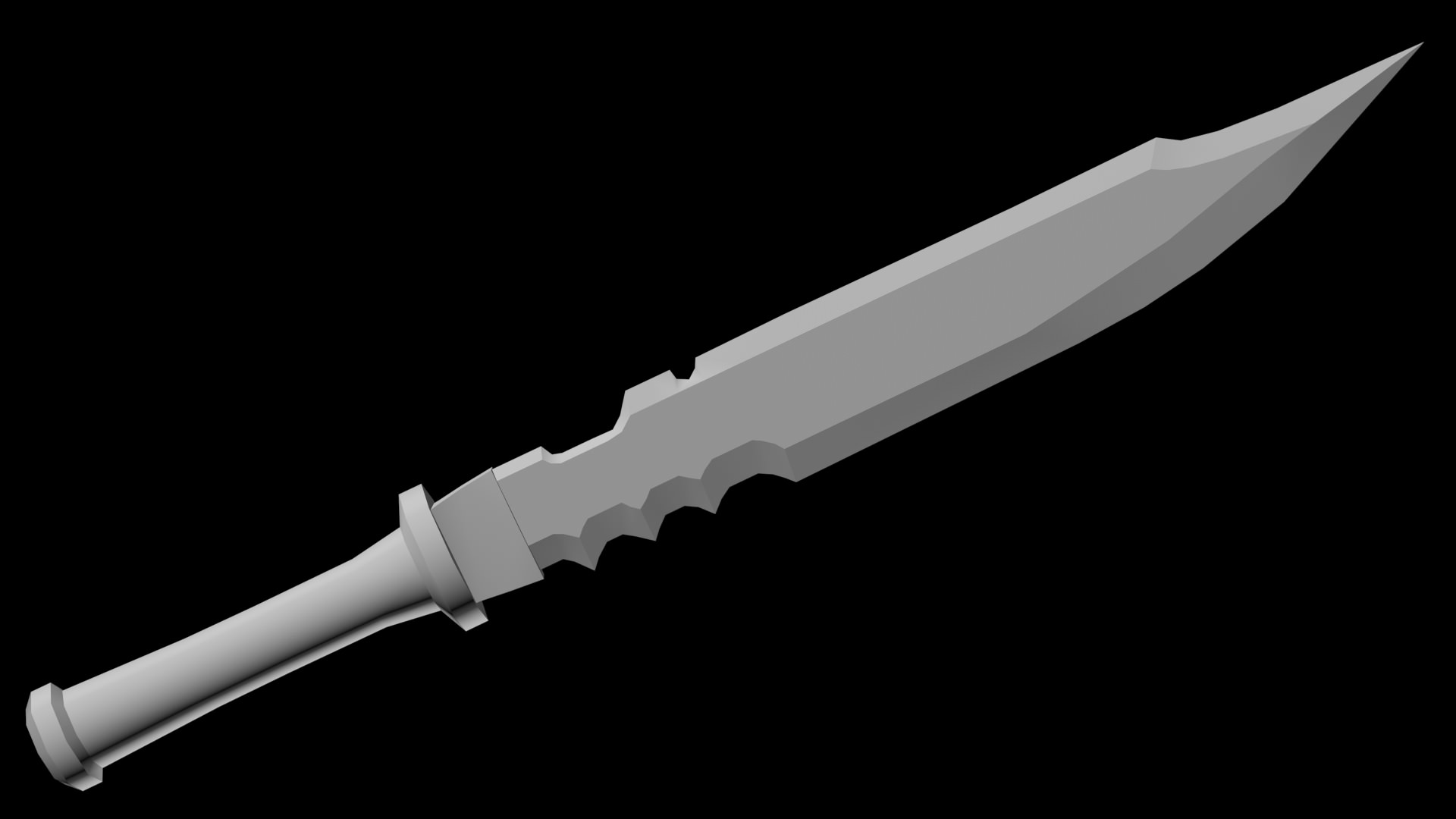 Sword Low-poly 3D model_4