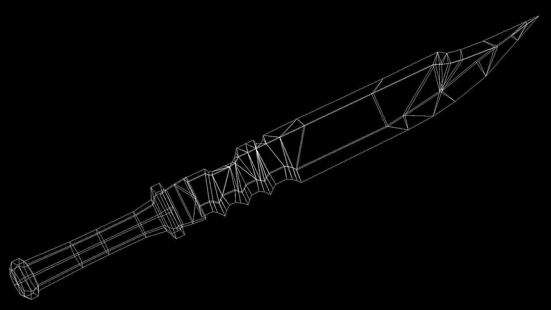 Sword Low-poly 3D model_3