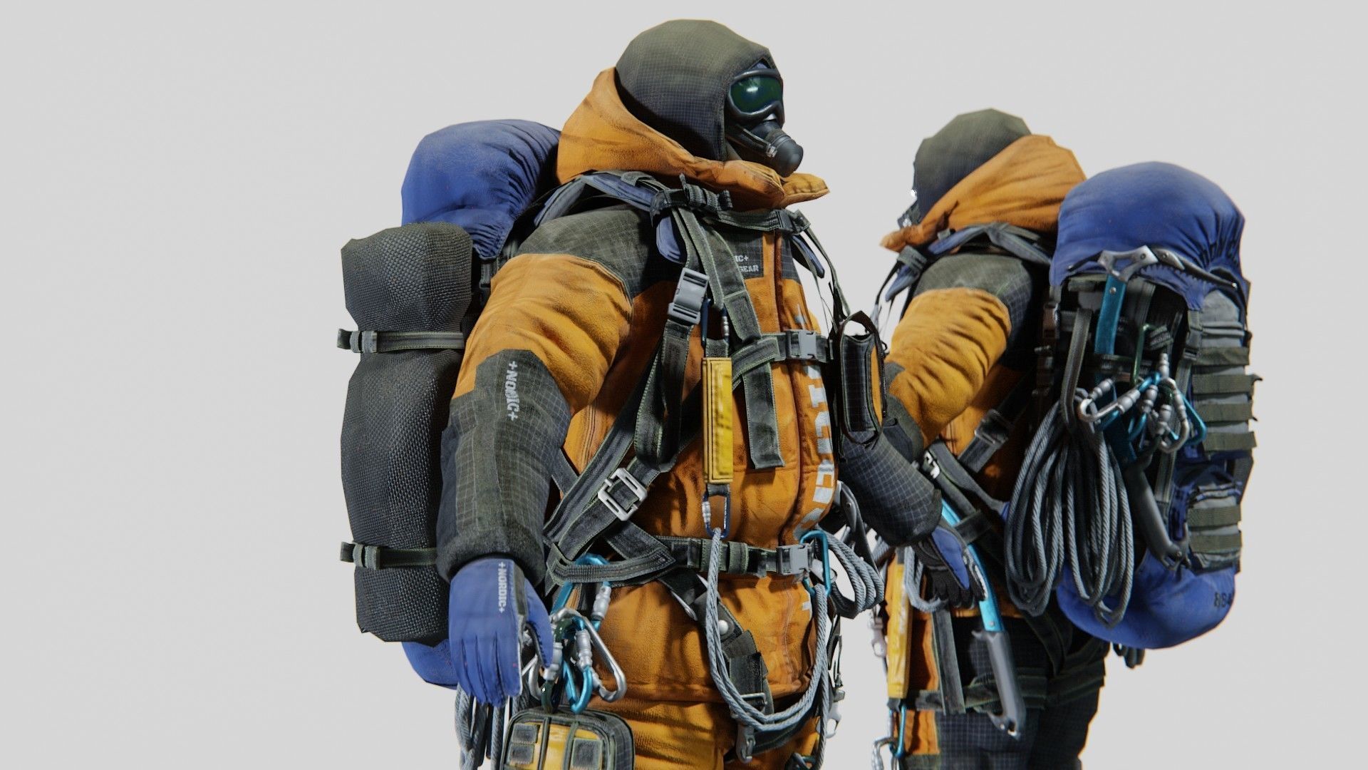 Explorer Mountain Climber Low-poly 3D model_5