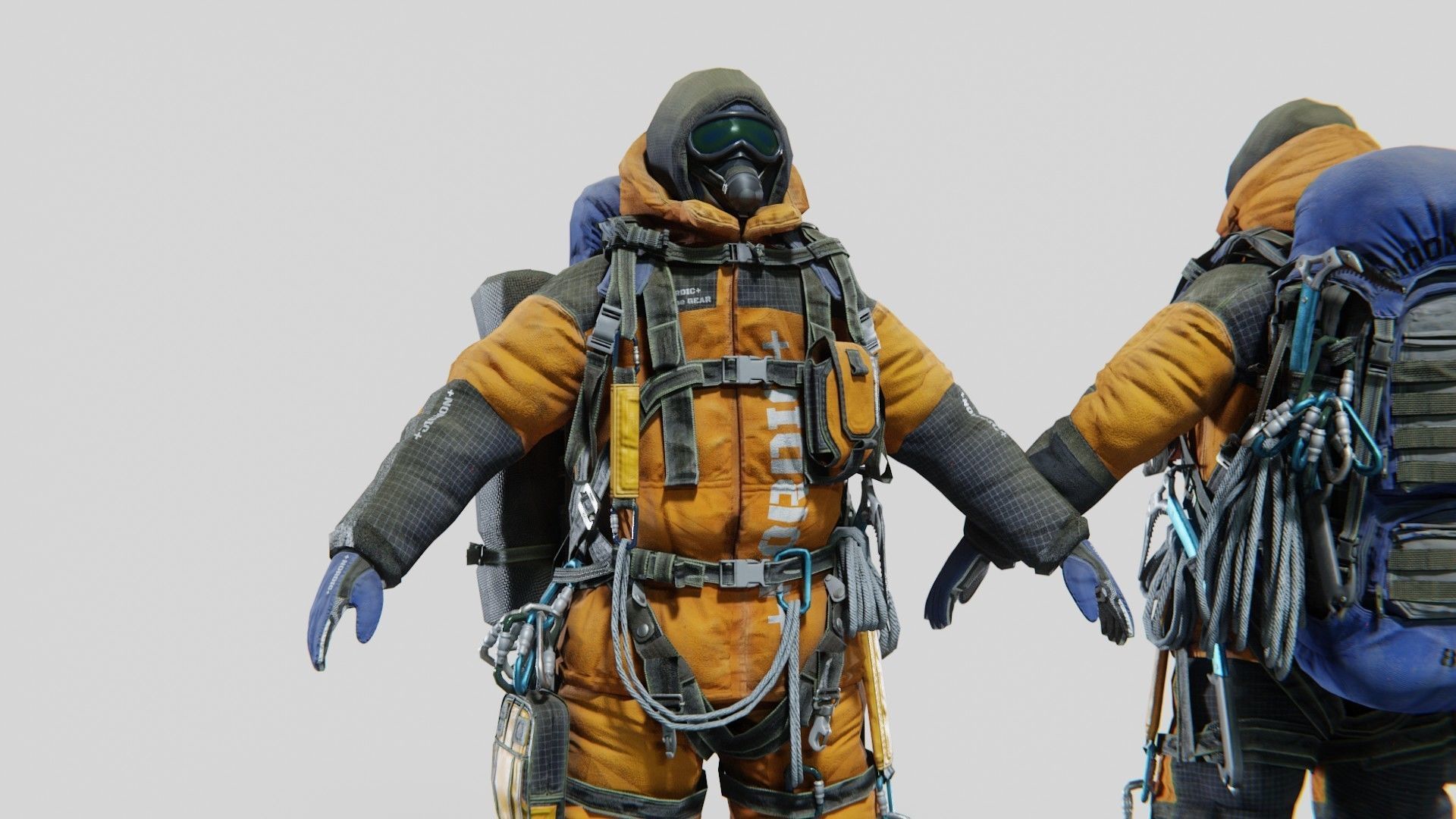 Explorer Mountain Climber Low-poly 3D model_4