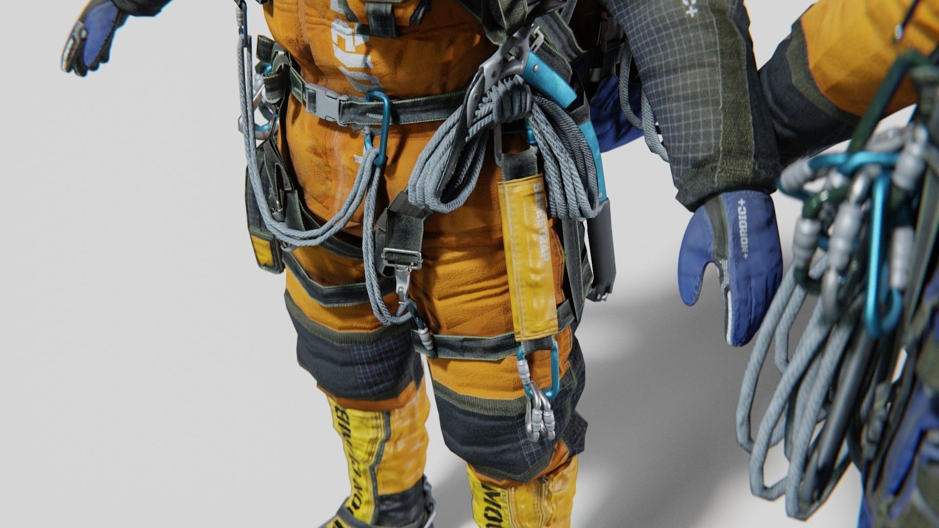Explorer Mountain Climber Low-poly 3D model_10