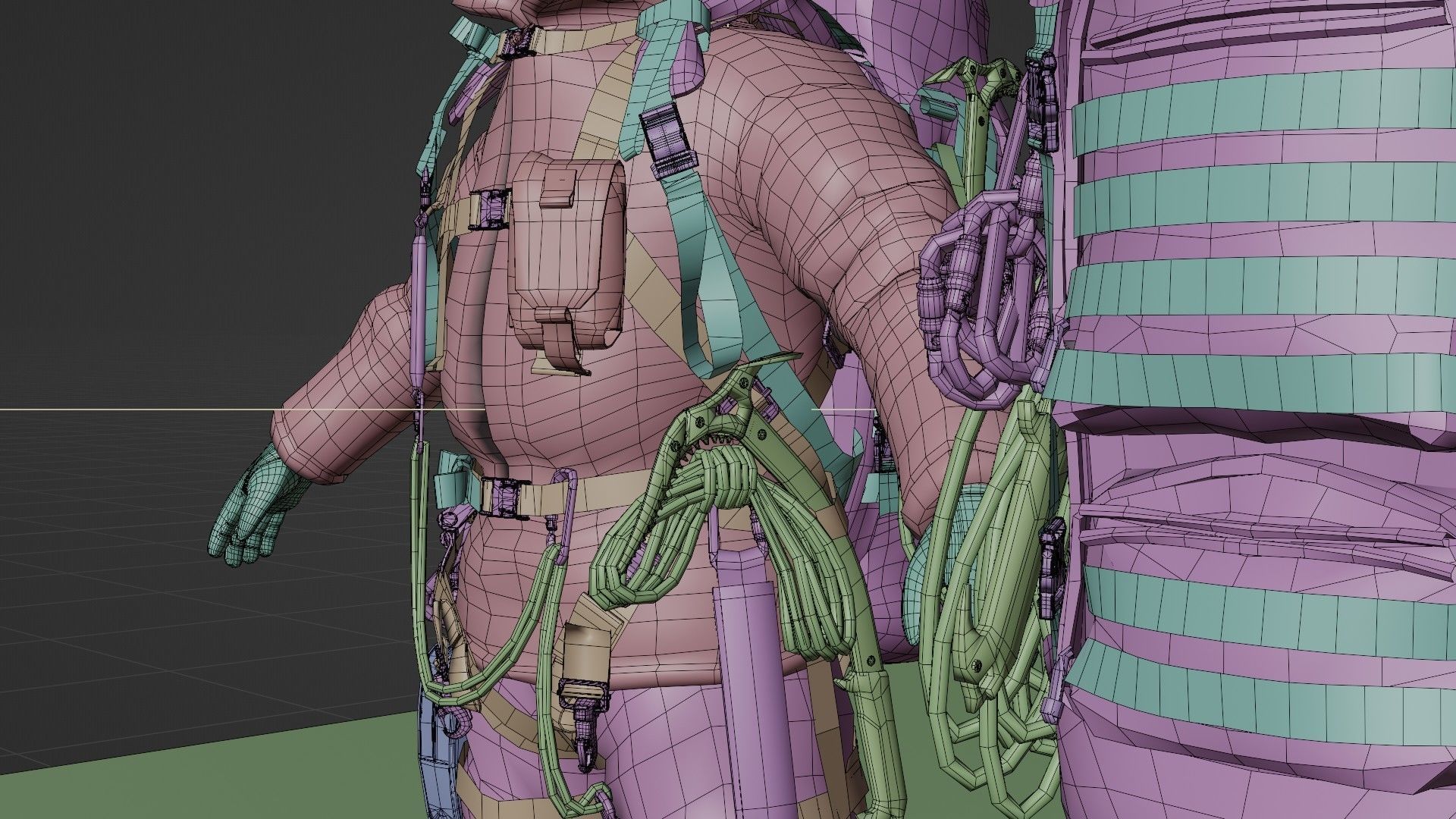 Explorer Mountain Climber Low-poly 3D model_18
