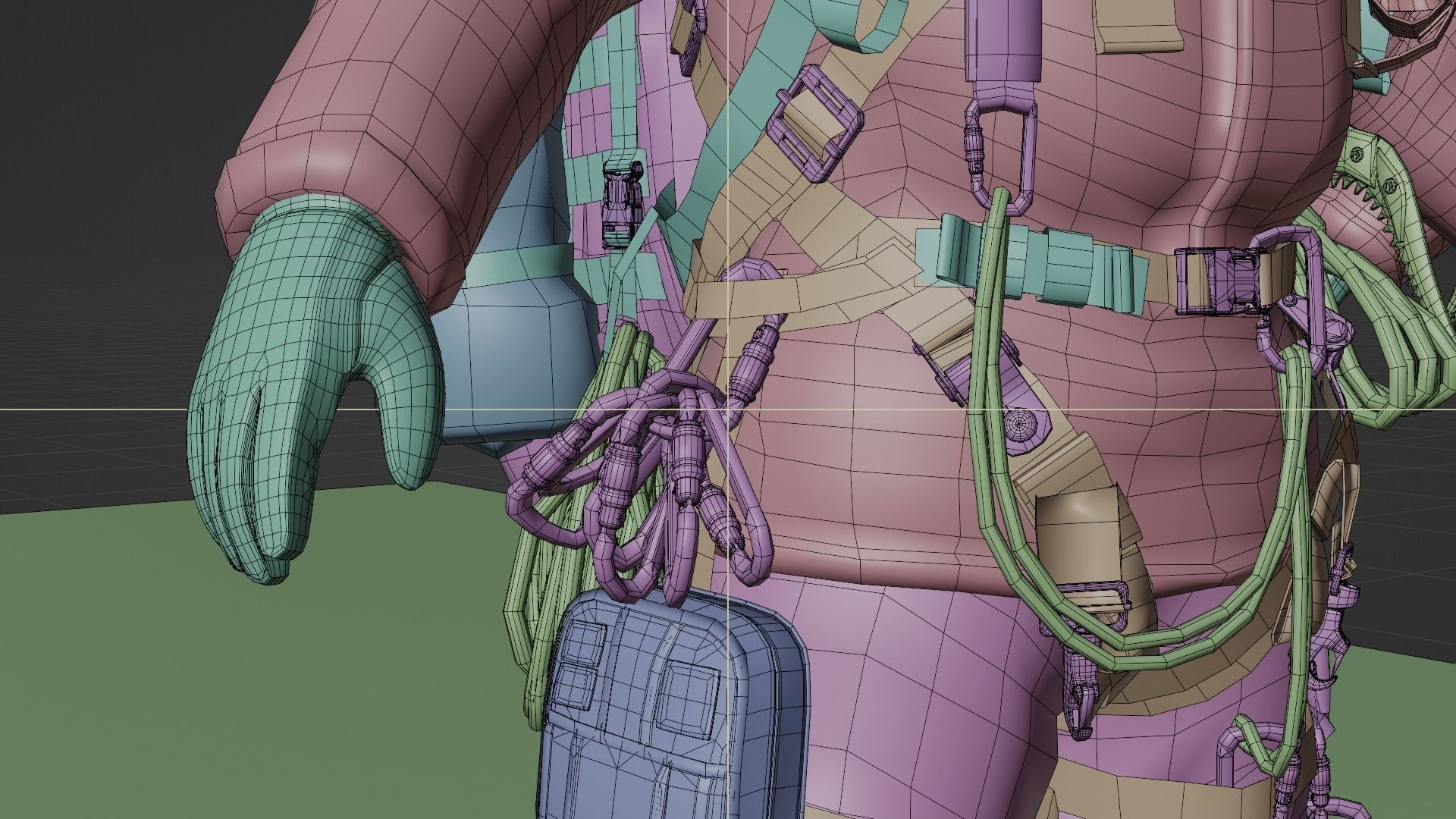 Explorer Mountain Climber Low-poly 3D model_23