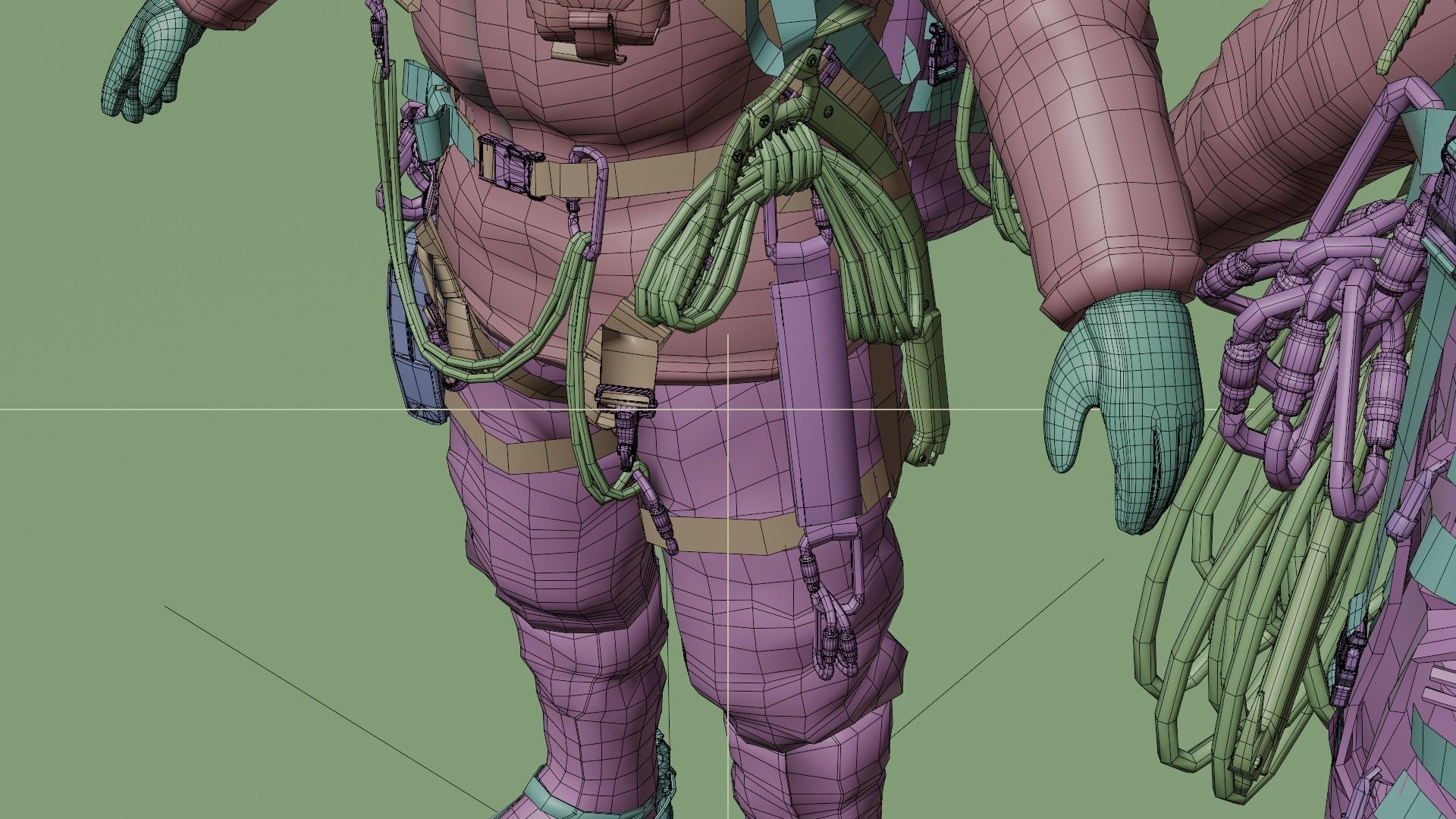 Explorer Mountain Climber Low-poly 3D model_22