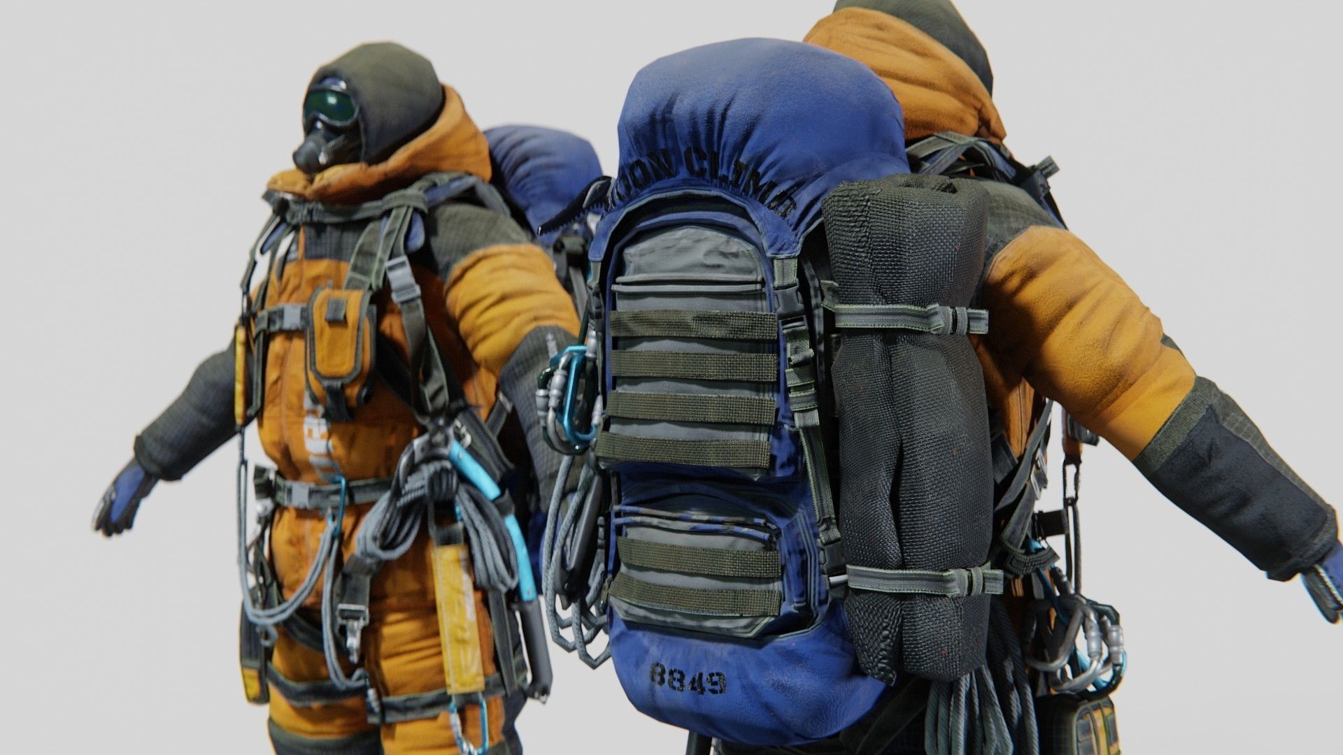 Explorer Mountain Climber Low-poly 3D model_7