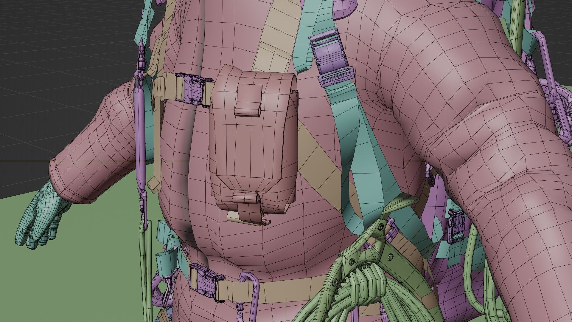 Explorer Mountain Climber Low-poly 3D model_25