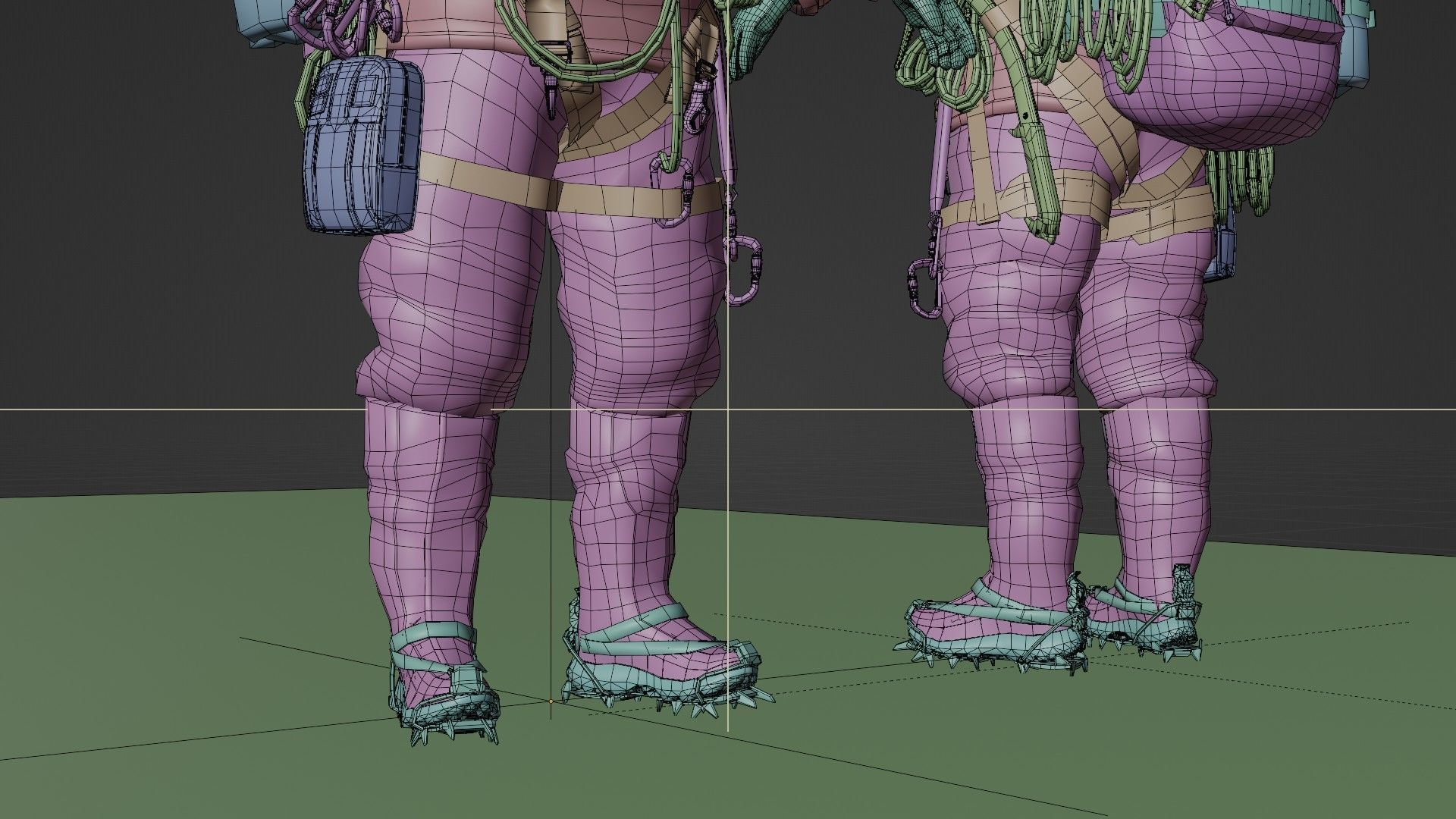 Explorer Mountain Climber Low-poly 3D model_21