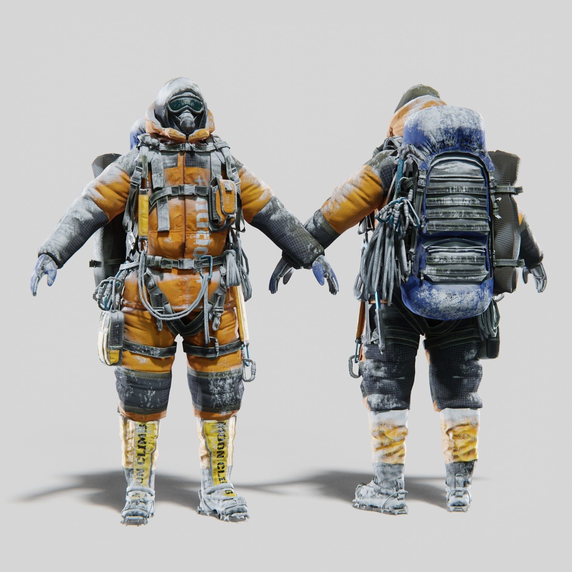Explorer Mountain Climber Low-poly 3D model_2