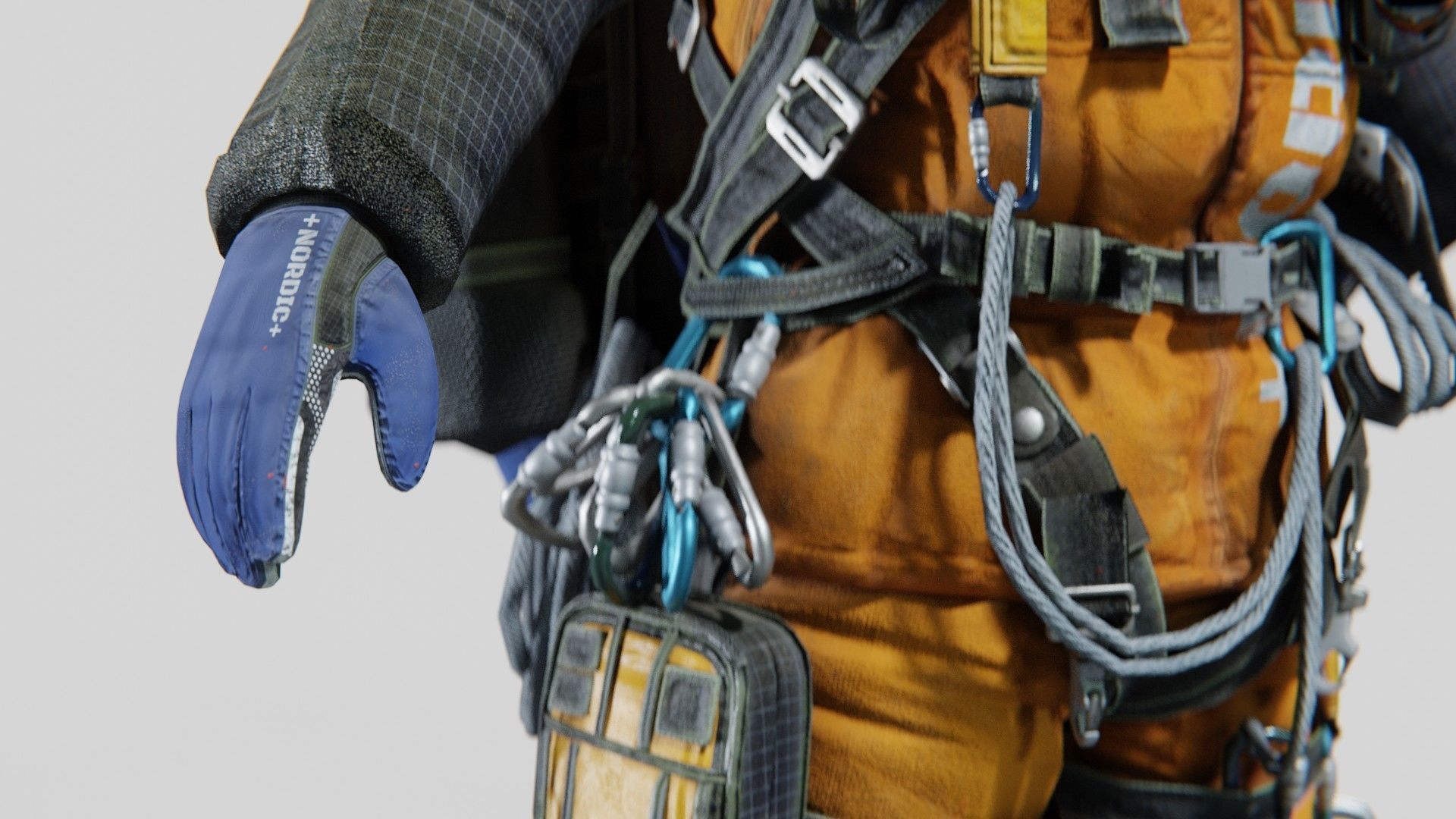 Explorer Mountain Climber Low-poly 3D model_11