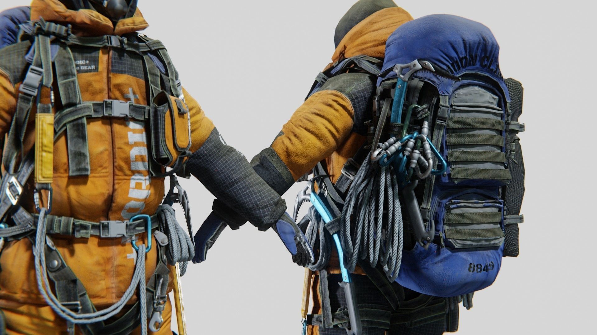 Explorer Mountain Climber Low-poly 3D model_12