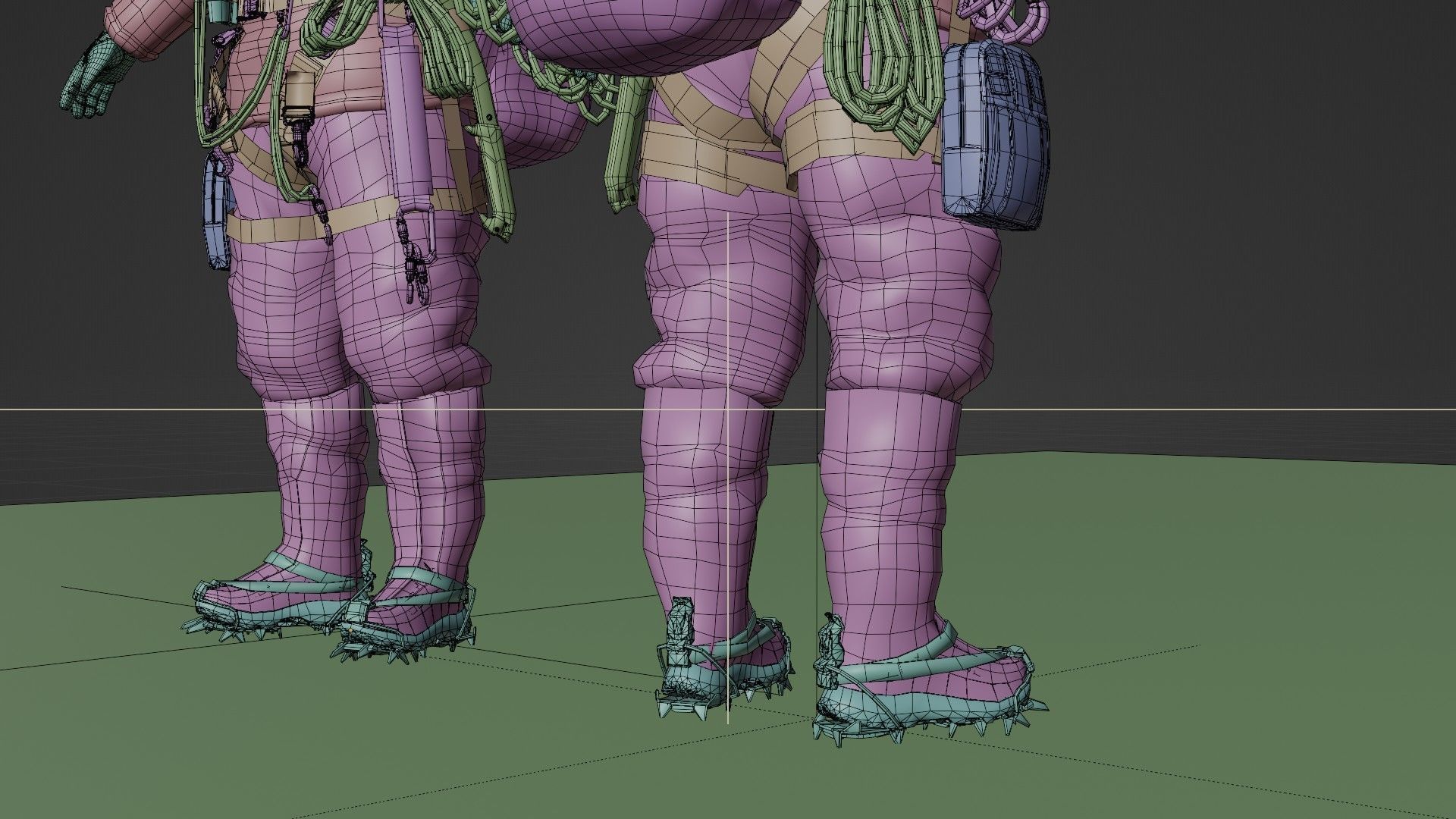 Explorer Mountain Climber Low-poly 3D model_20