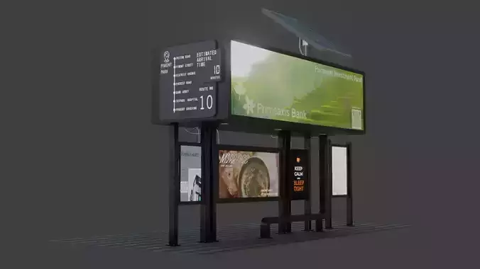 Bus Station Free 3D model