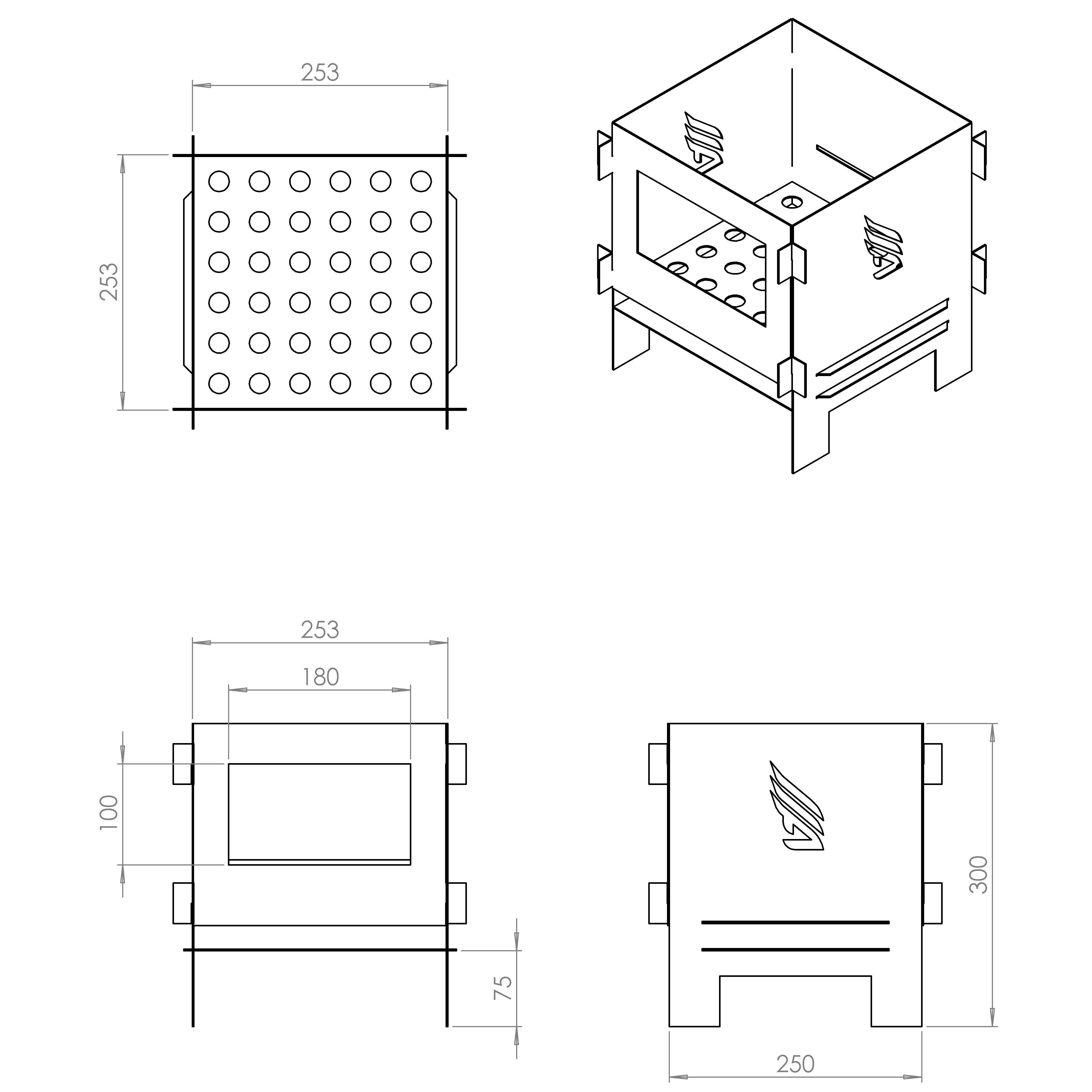 Wood Burning Stove 3D model_1